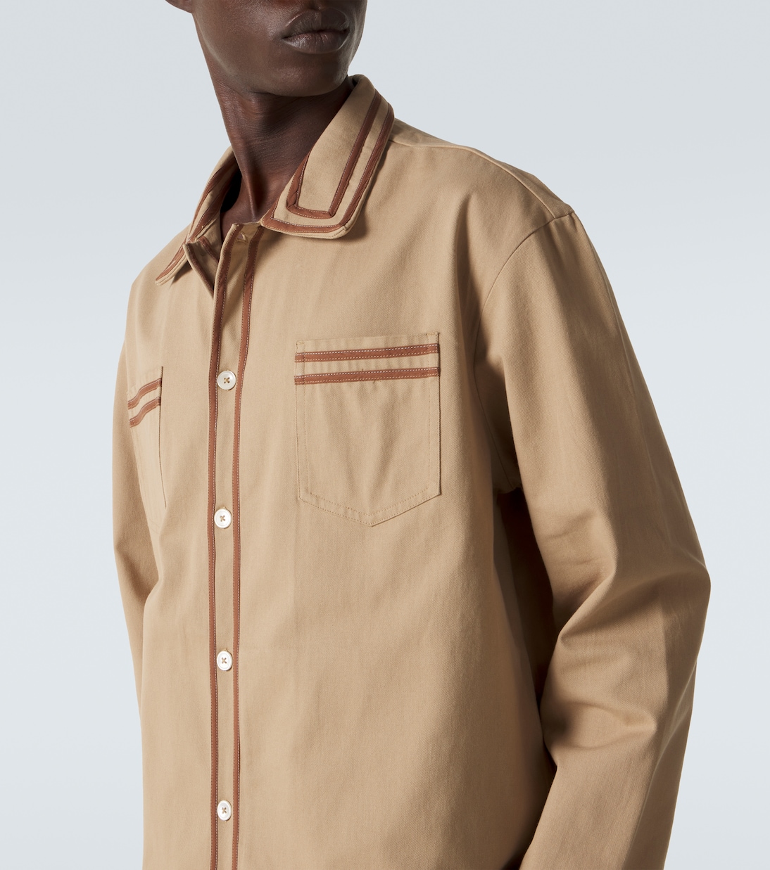 Cotton twill overshirt | Bode