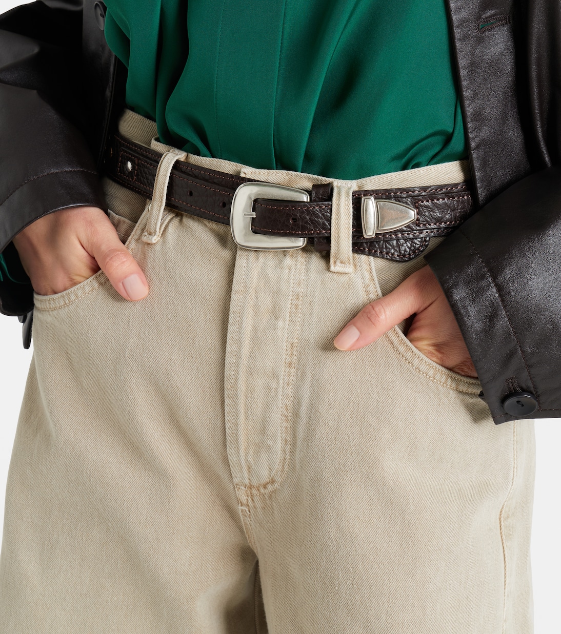 Verzierter Gürtel aus Leder | Lemaire