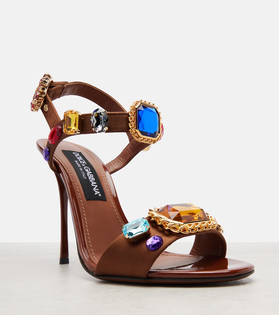 Keira 2.0 105缀饰缎布凉鞋 | Dolce&Gabbana