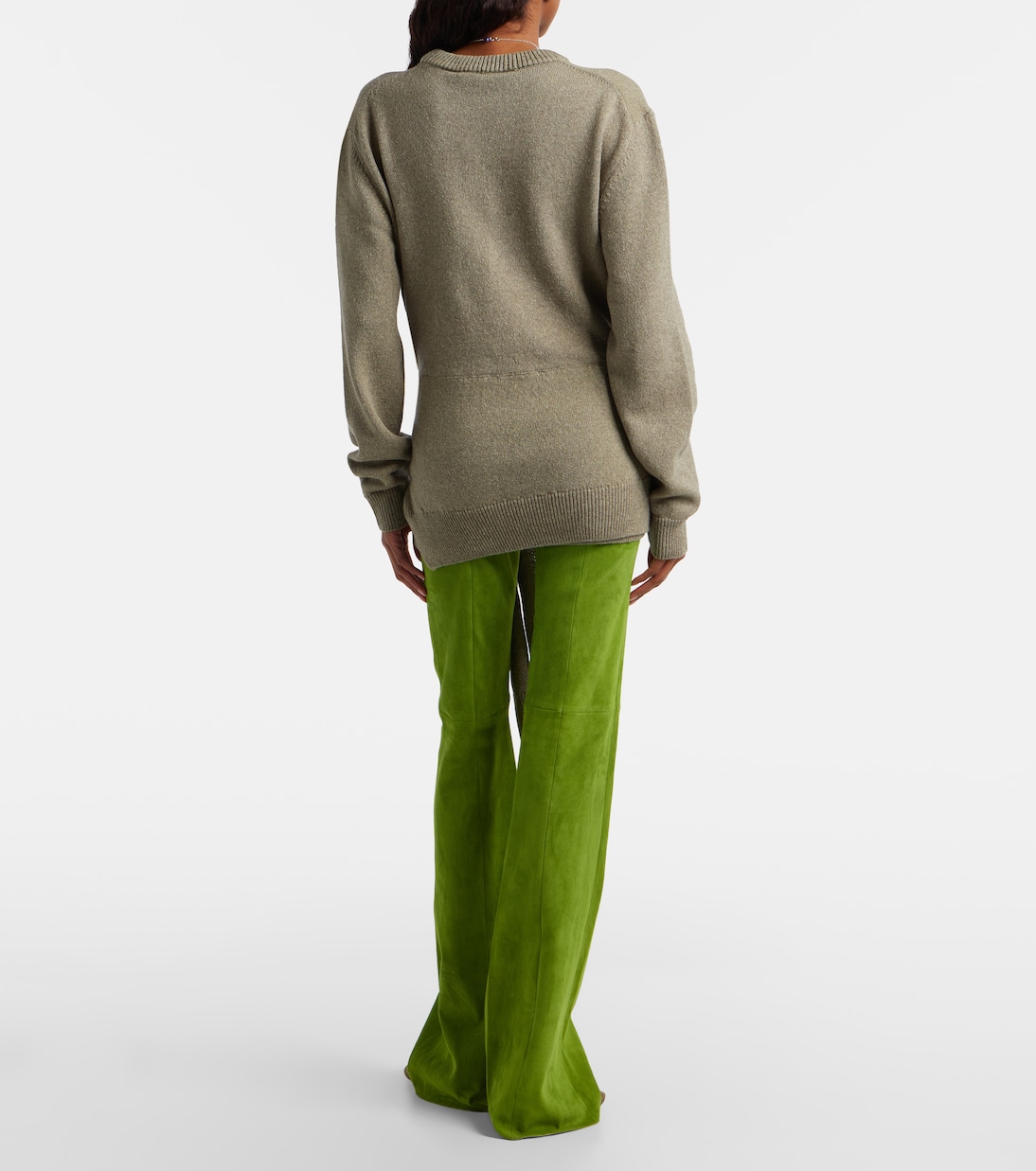 Pantalon évasé Gege en daim | Stouls
