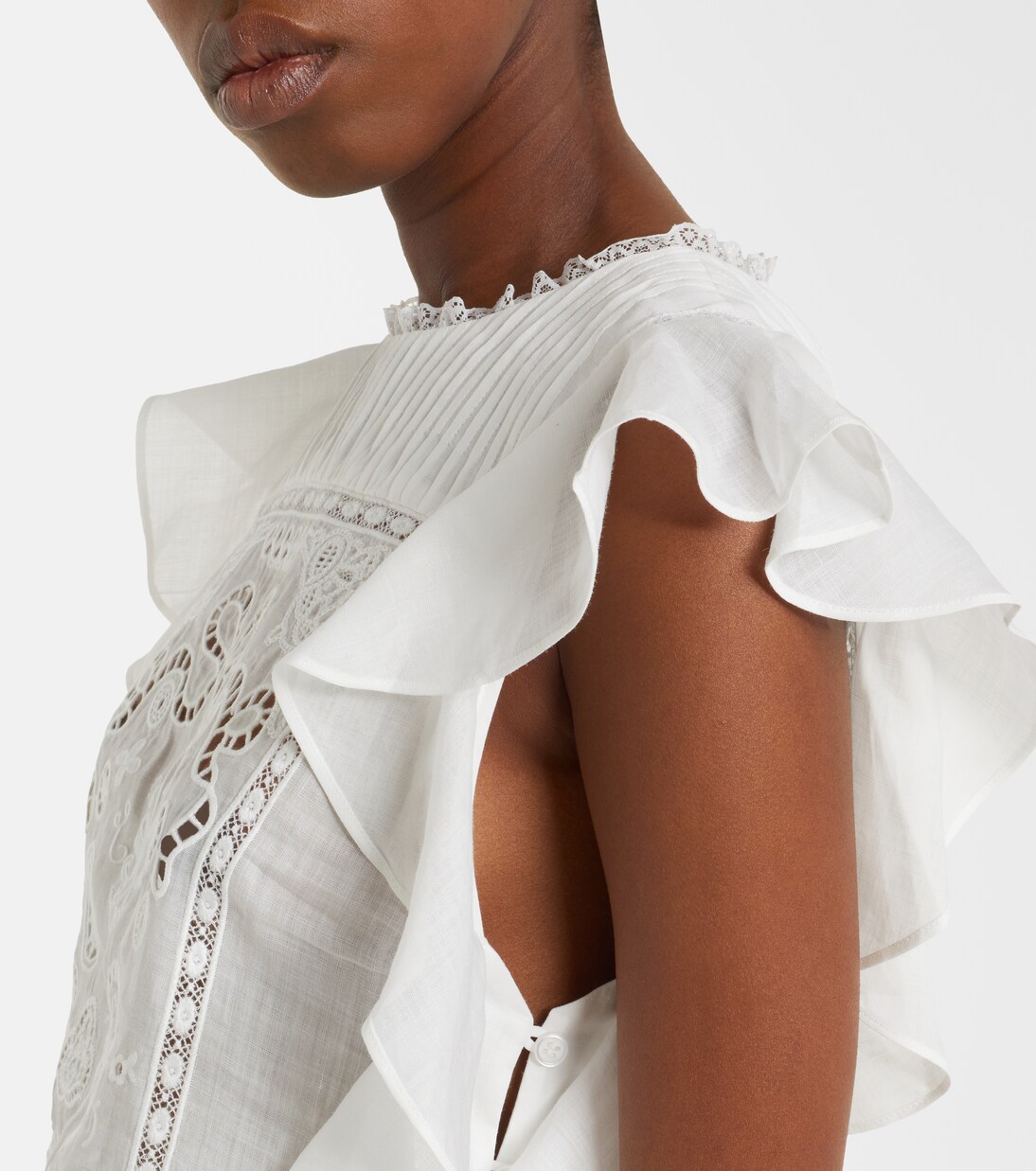 Top bordado con volantes | Self-Portrait