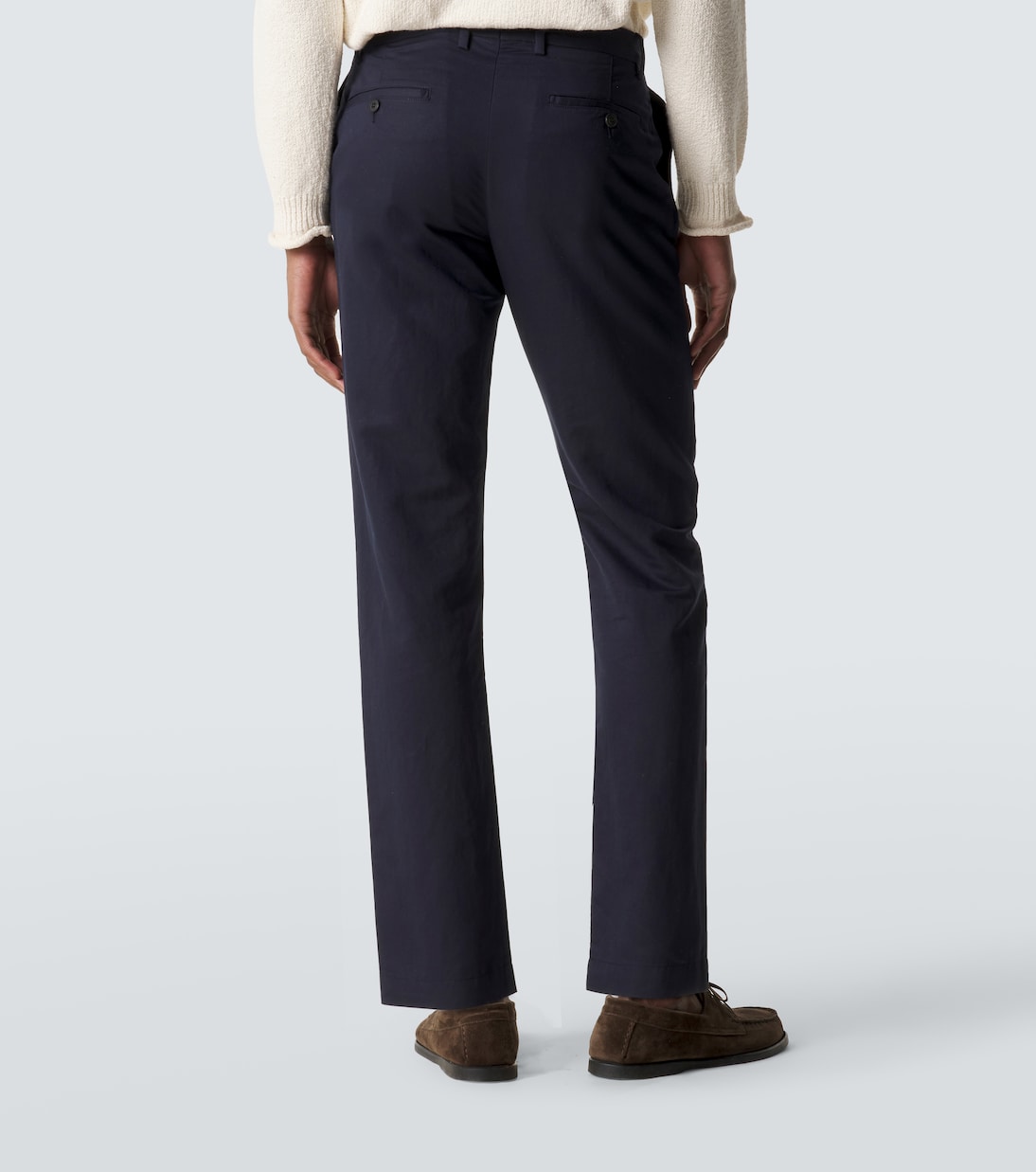 Cotton and linen straight pants | Sunspel