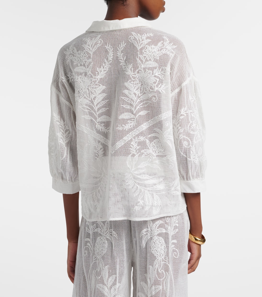Nina embroidered cotton shirt | Farm Rio