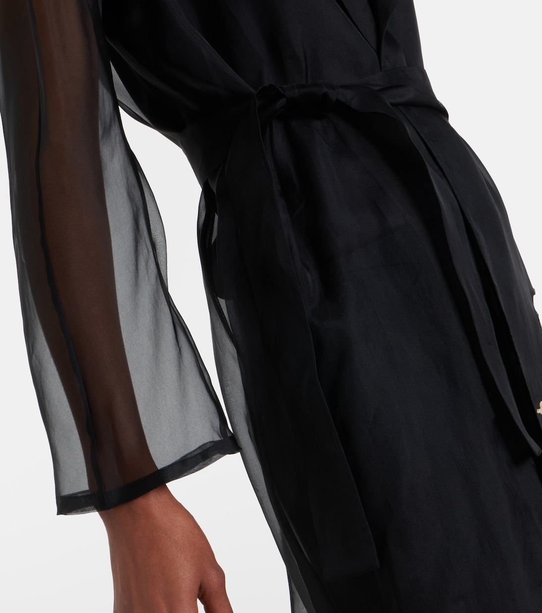 Peignoir Elegante Vodka en soie brodé | Max Mara