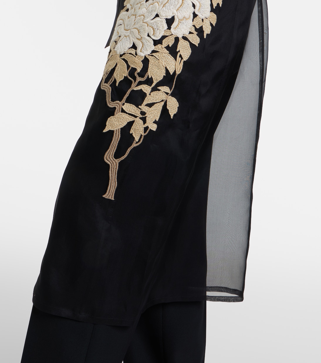 Peignoir Elegante Vodka en soie brodé | Max Mara