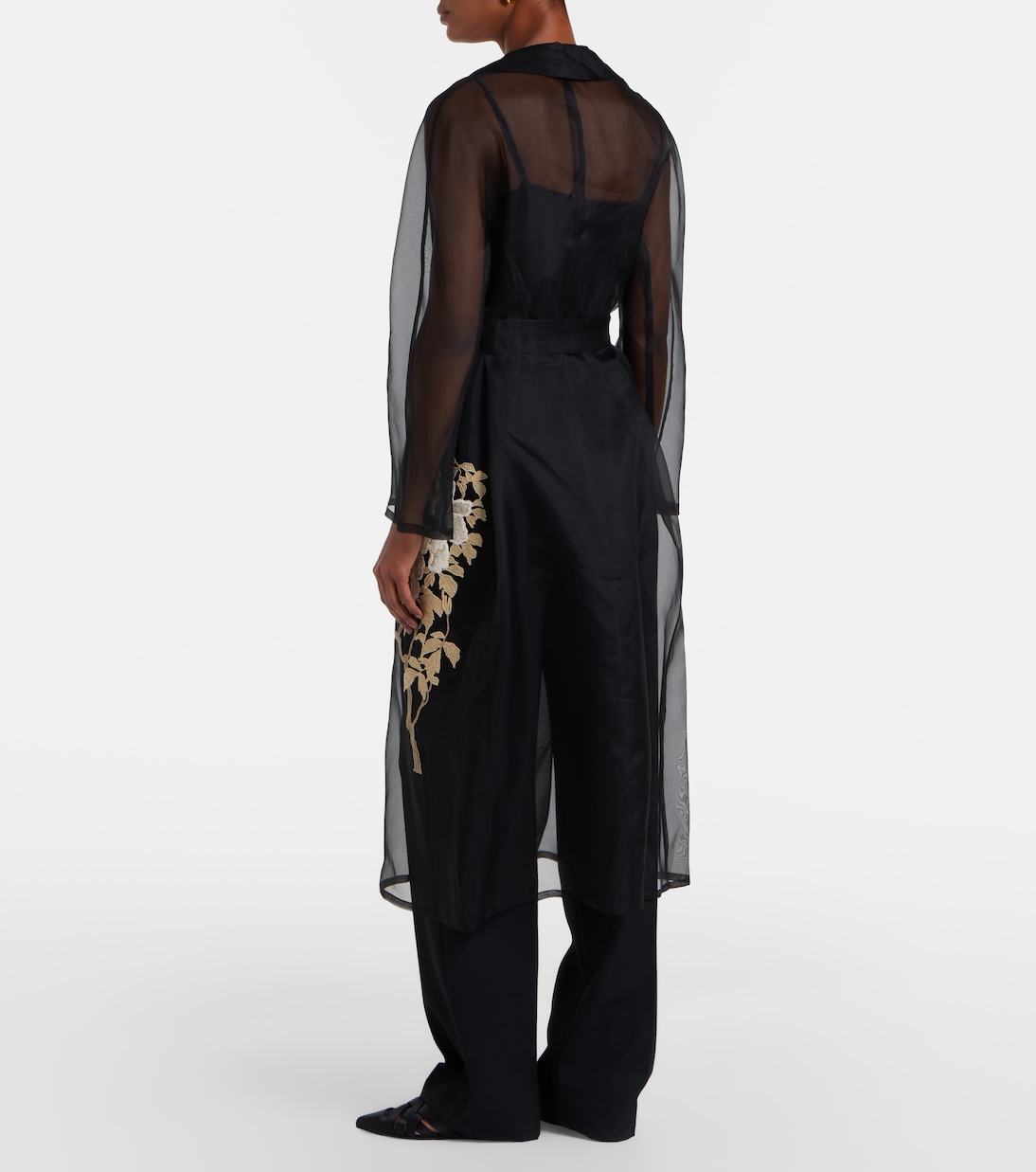 Peignoir Elegante Vodka en soie brodé | Max Mara