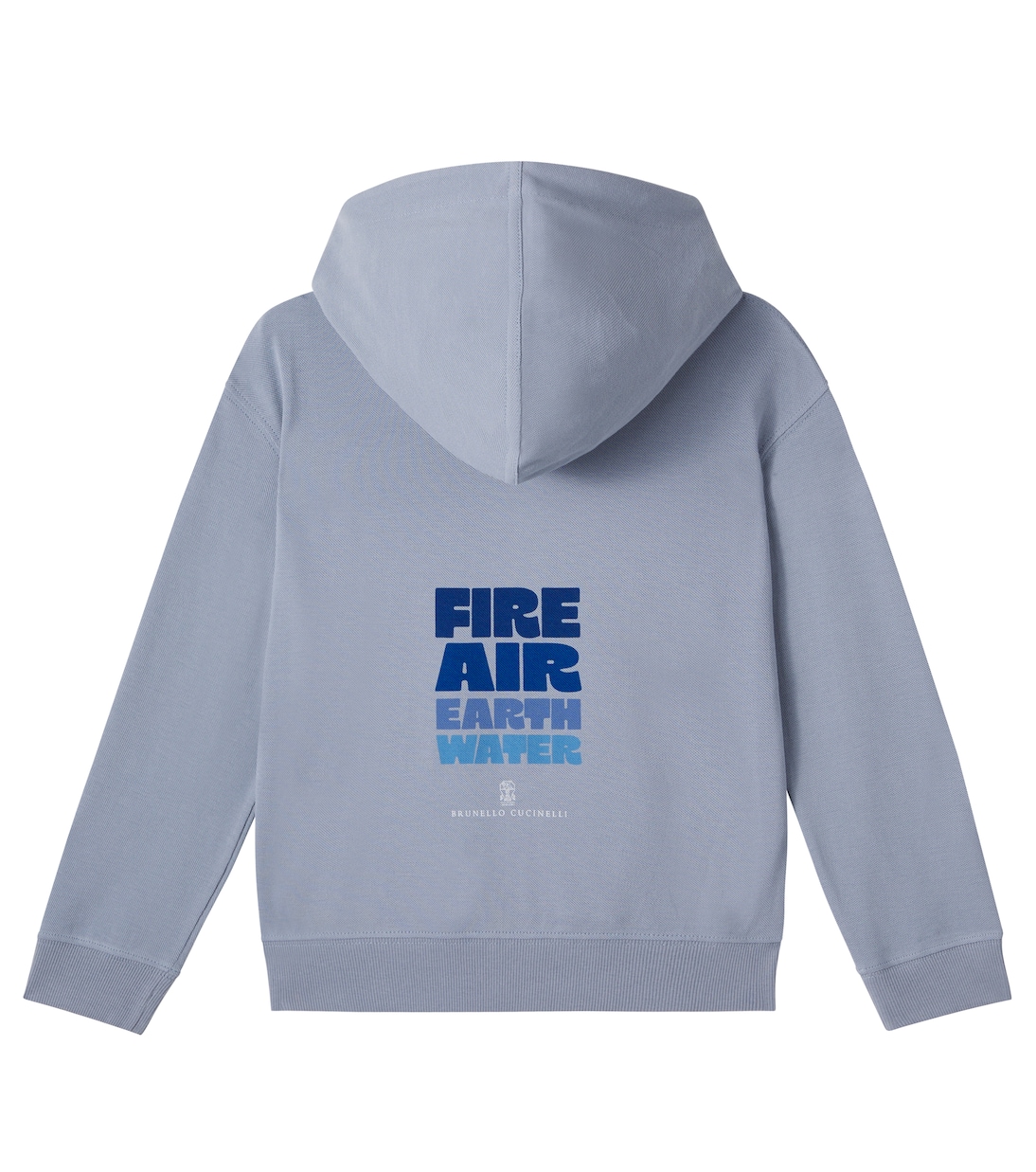 Printed cotton zip-up hoodie | Brunello Cucinelli Kids