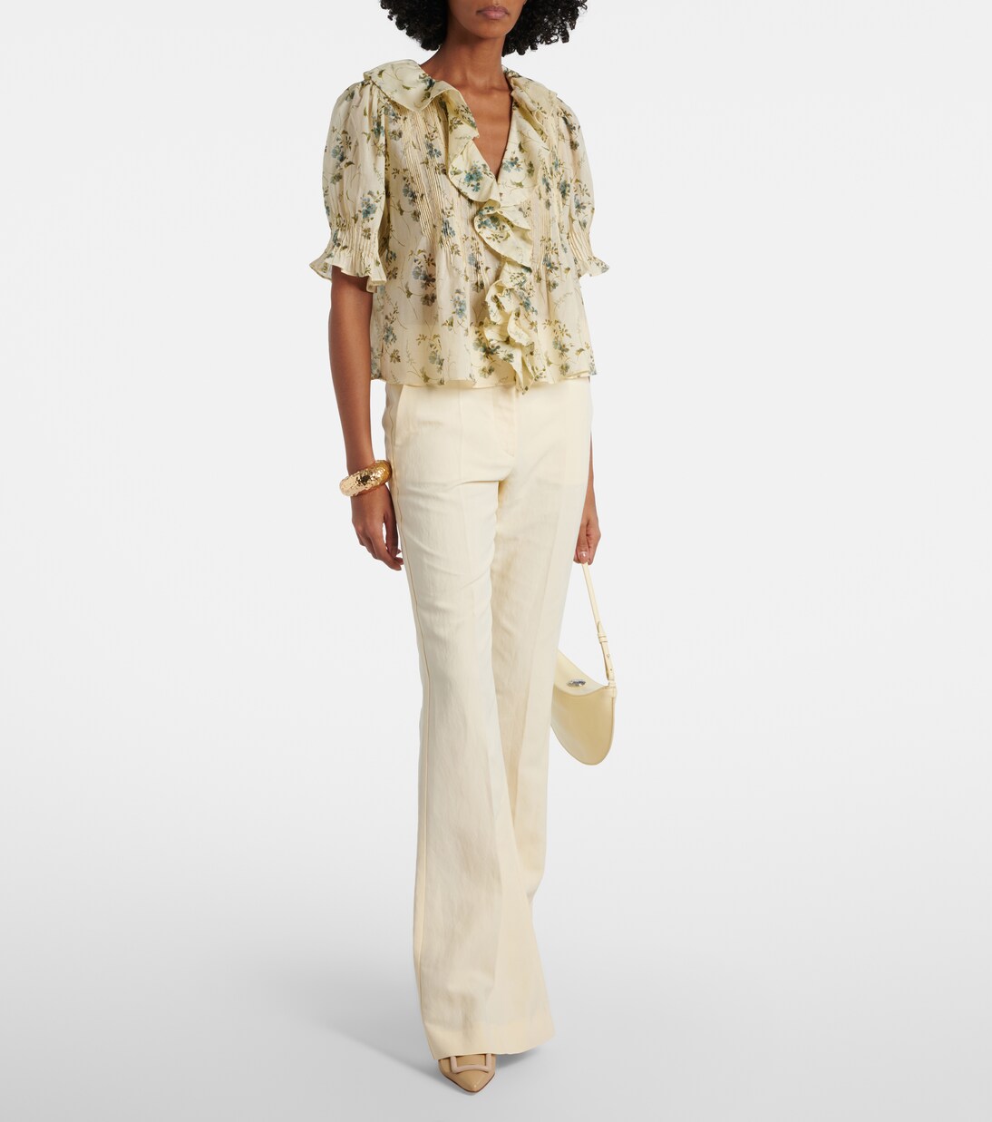 Henri floral cotton voile top | Dôen