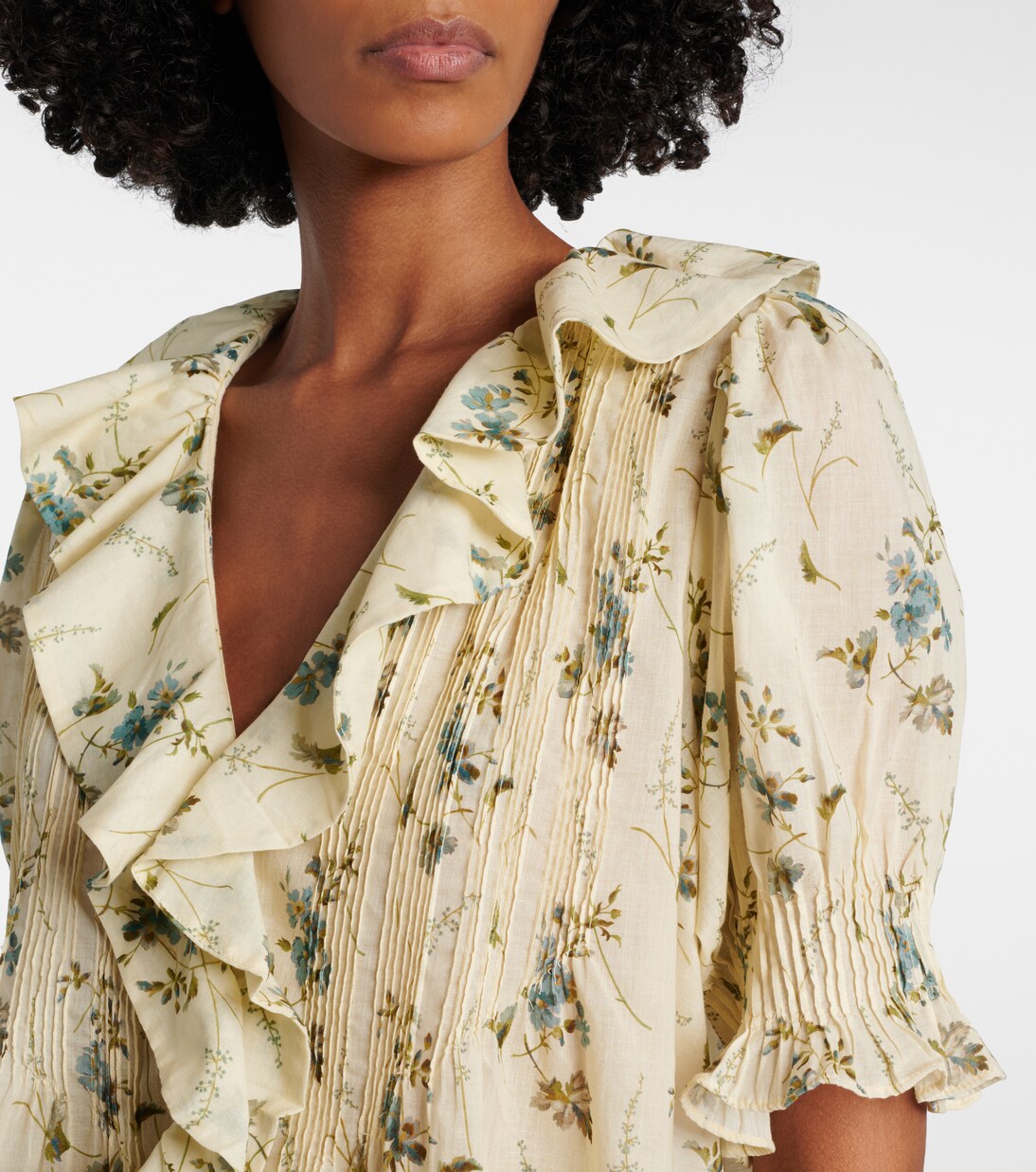 Henri floral cotton voile top | Dôen