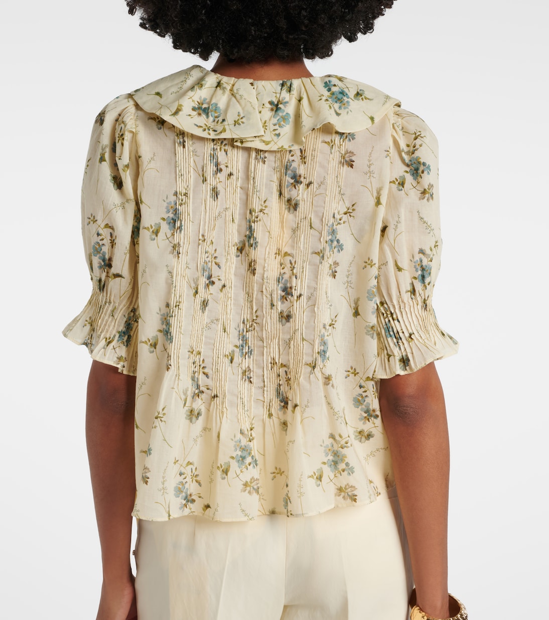 Henri floral cotton voile top | Dôen