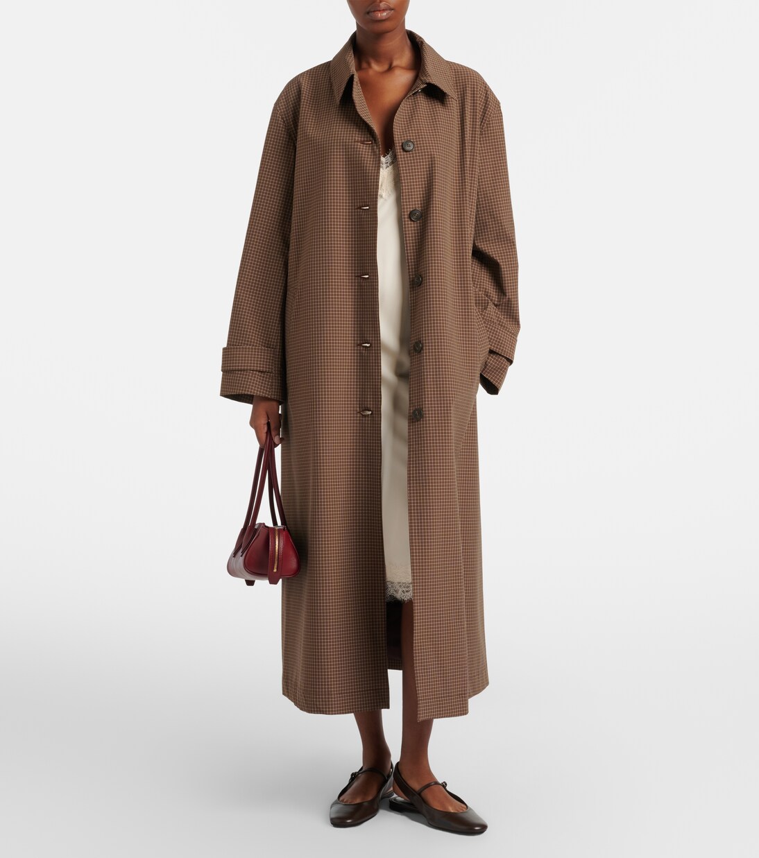 格纹系带大衣 | Róhe