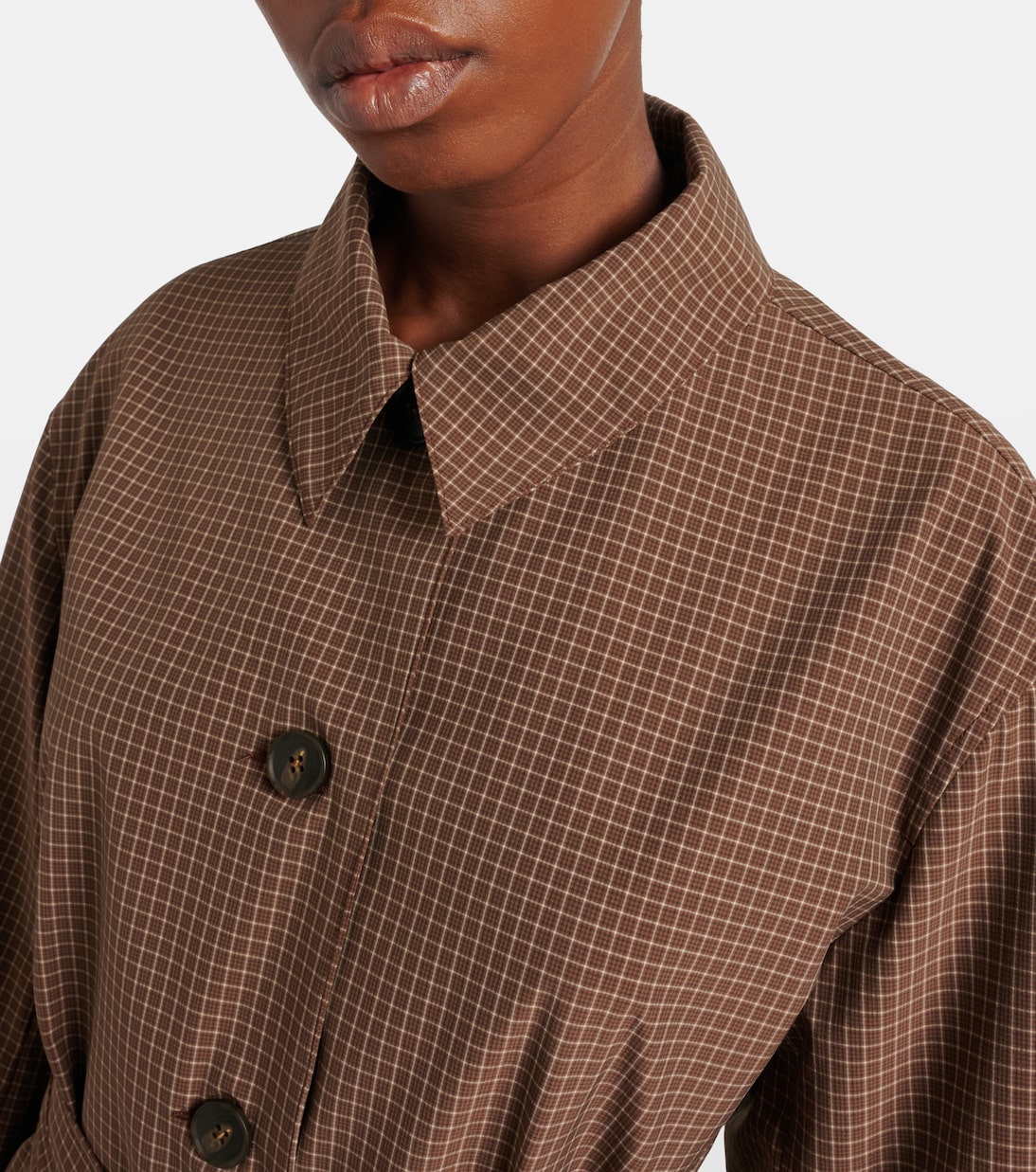 格纹系带大衣 | Róhe