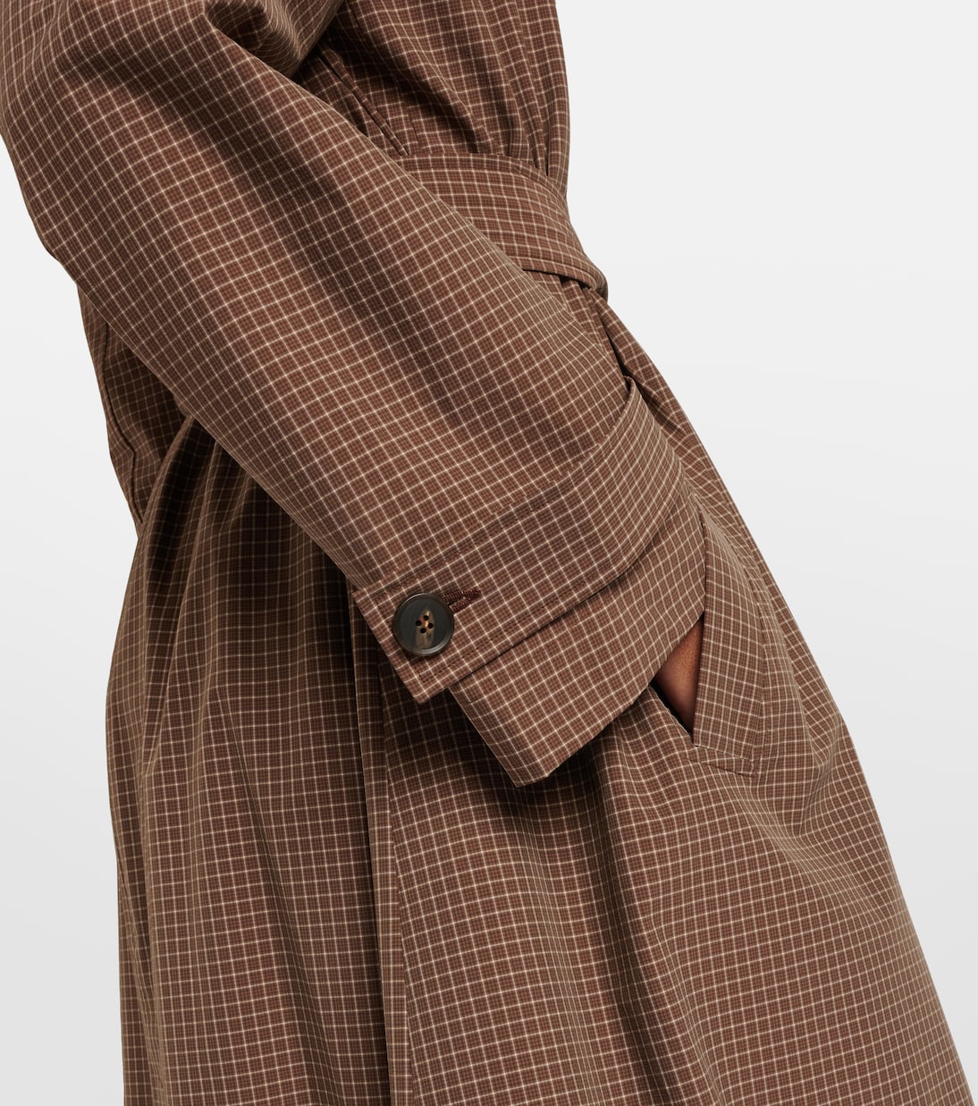 格纹系带大衣 | Róhe