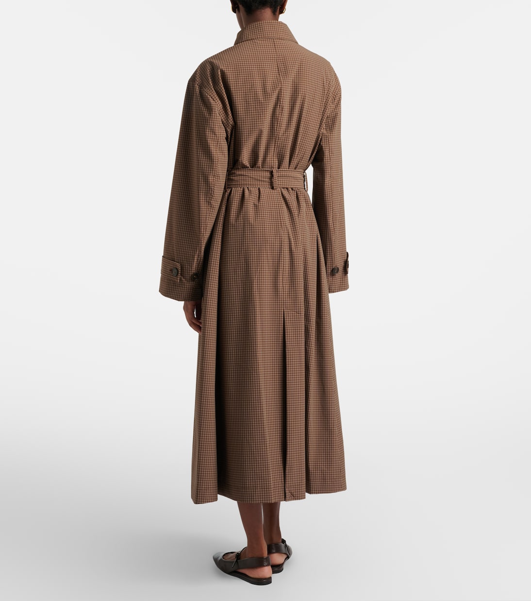 格纹系带大衣 | Róhe