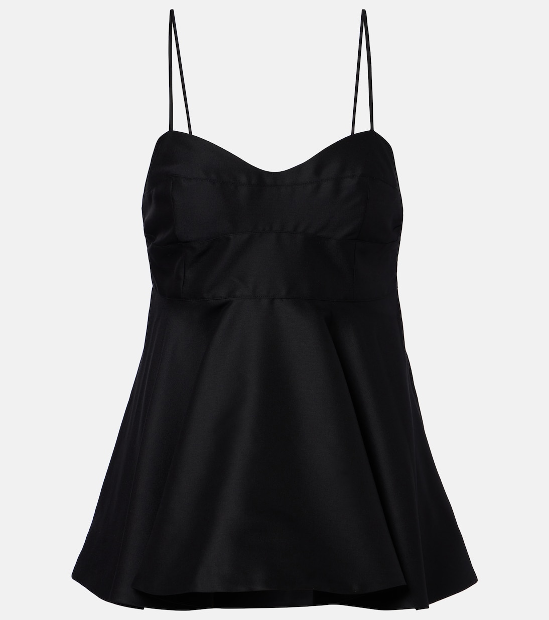 Peplum wool and silk bustier top | Róhe