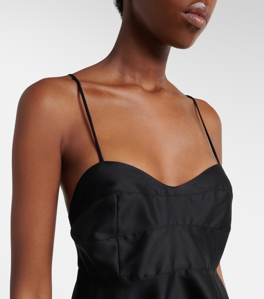Peplum wool and silk bustier top | Róhe
