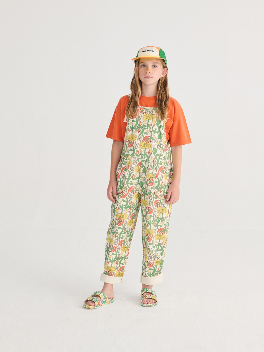 Color Herbalist floral cotton overalls | Bobo Choses