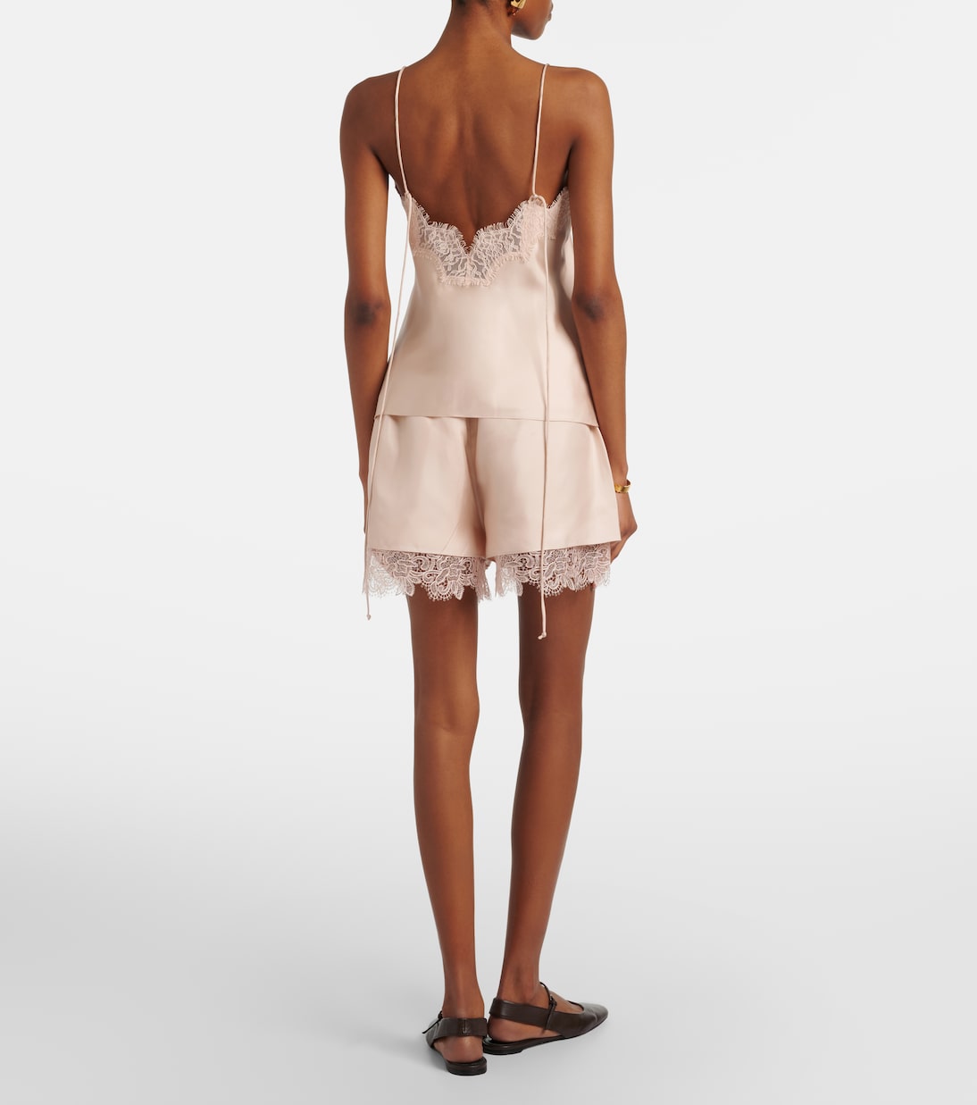 Shorts aus Seide mit Spitze | Róhe
