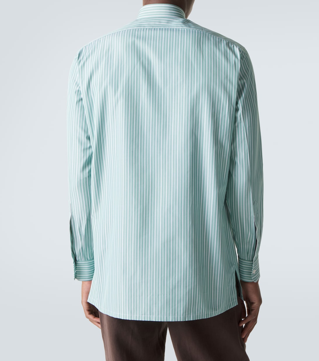 Striped cotton poplin shirt | Charvet