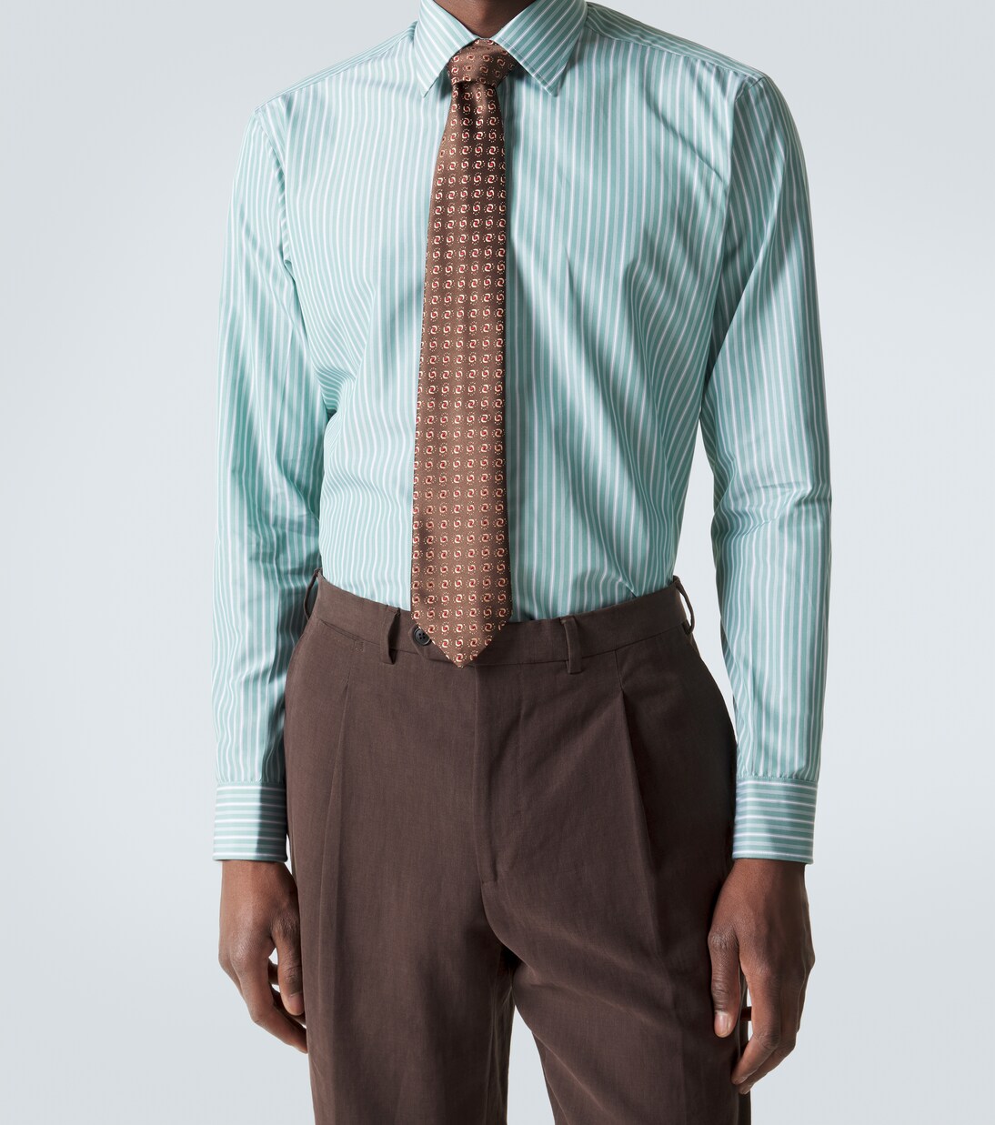 Striped cotton poplin shirt | Charvet