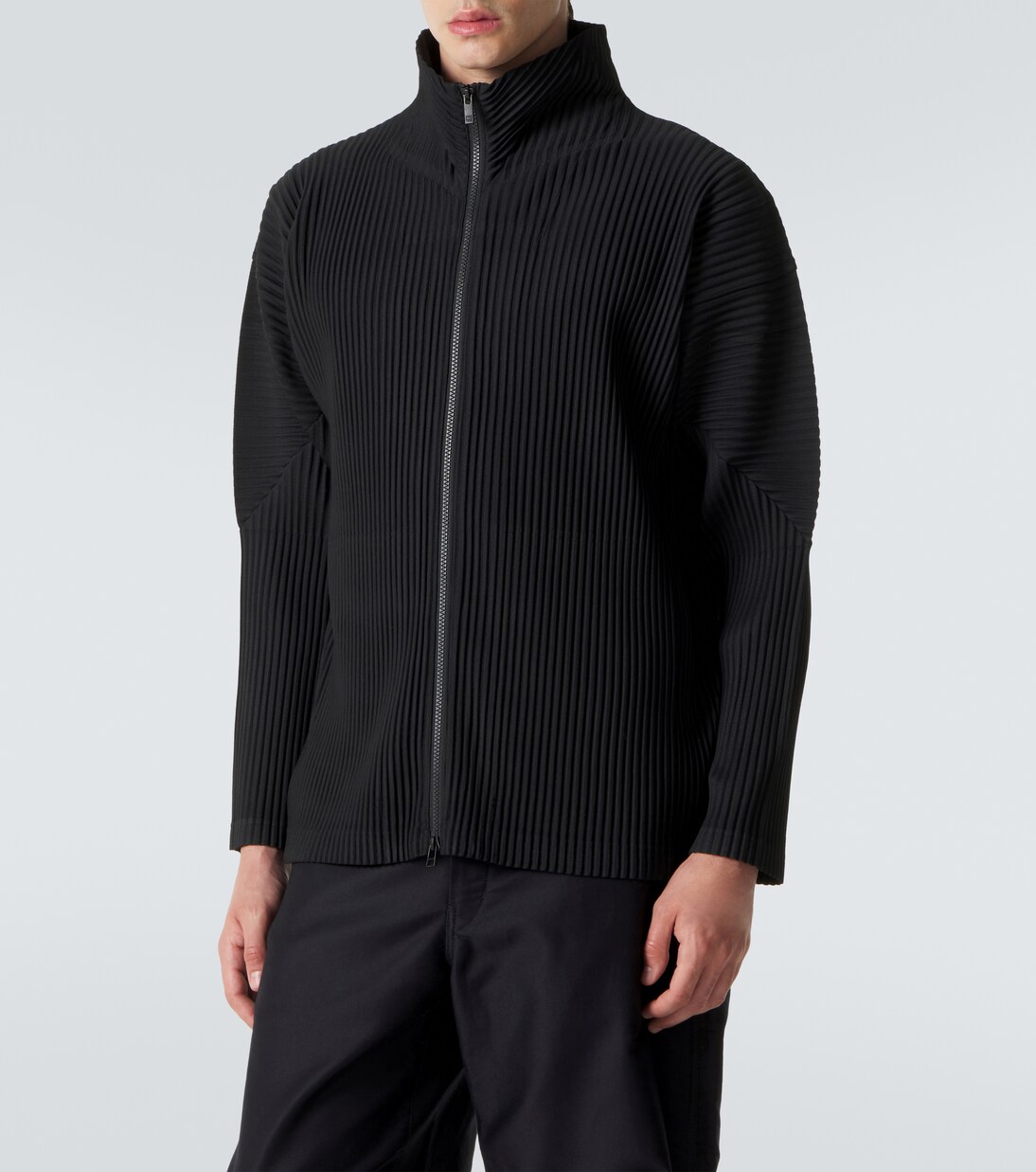 Basics pleated zip-up cardigan | Homme Plissé Issey Miyake