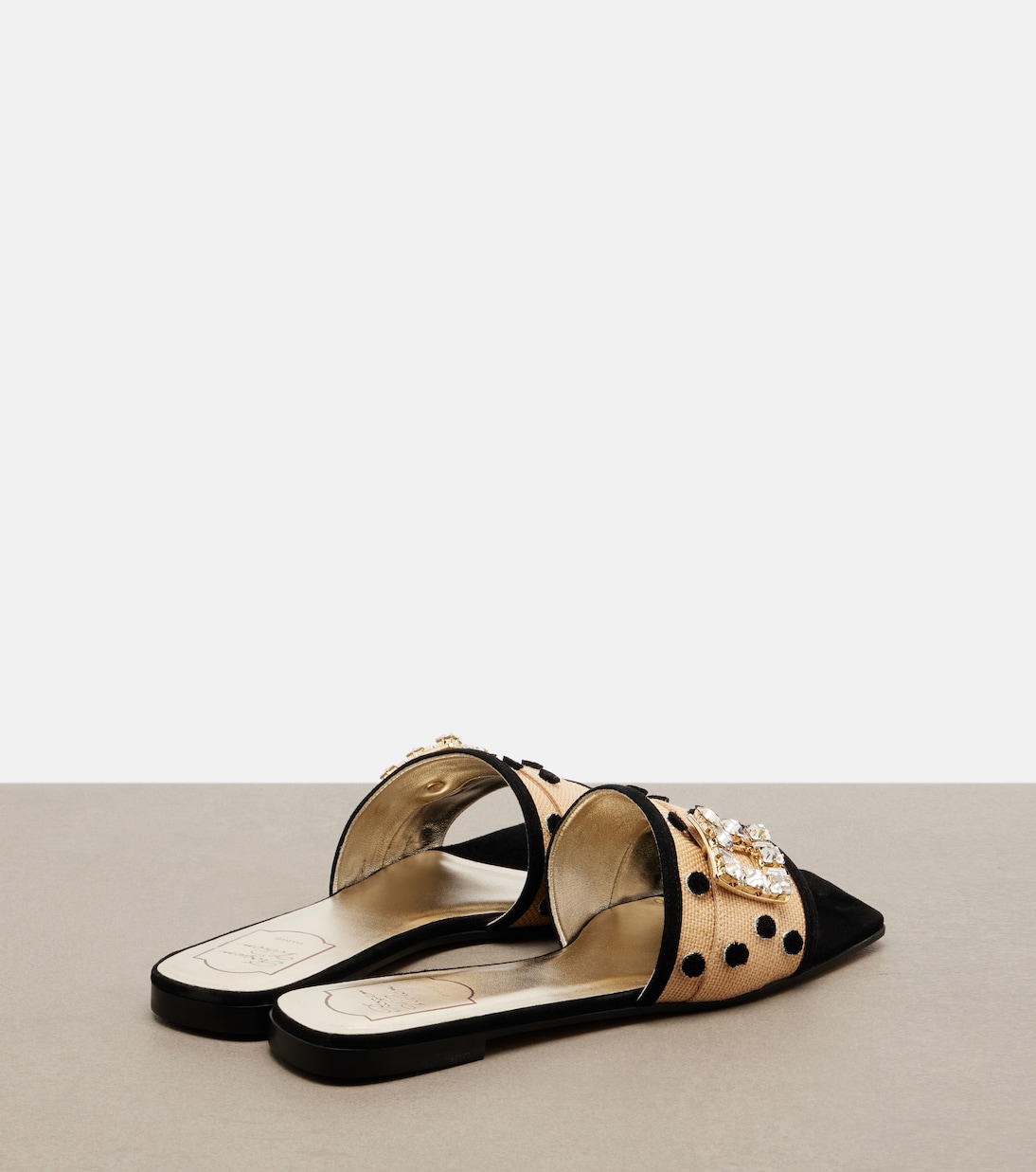 Viv' By The Sea polka-dot canvas sandals | Roger Vivier