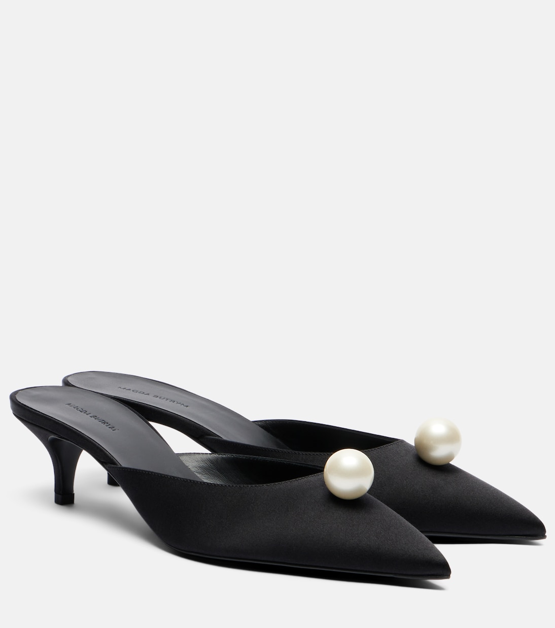 Faux pearl satin mules | Magda Butrym