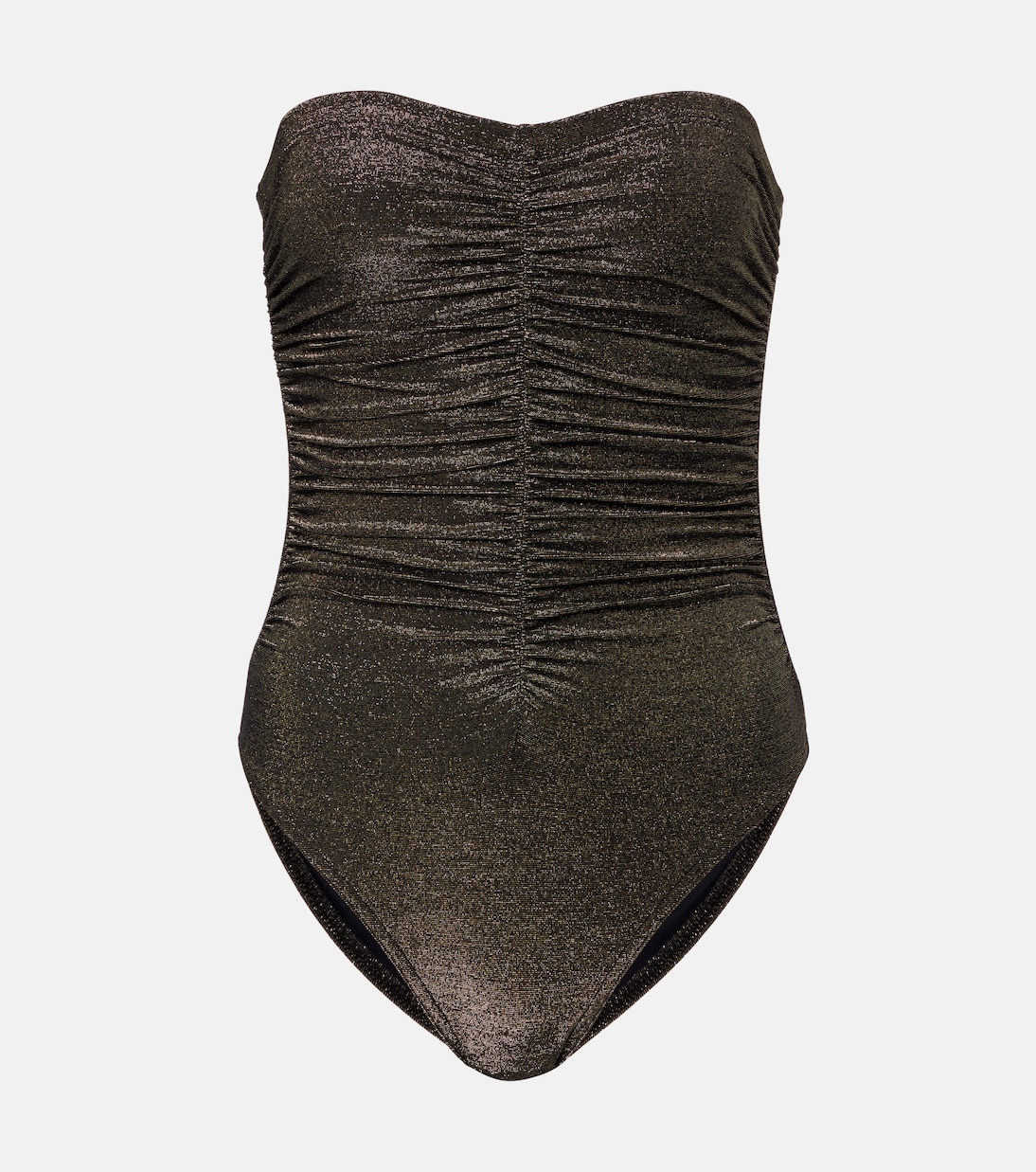 Helena ruched lamé swimsuit | Karla Colletto