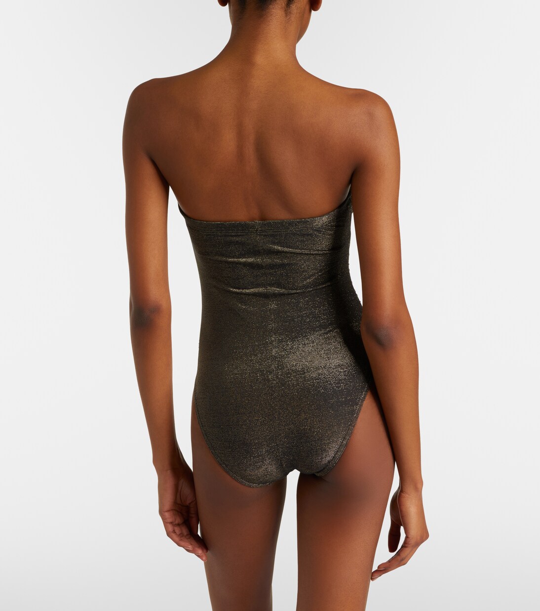 Helena ruched lamé swimsuit | Karla Colletto