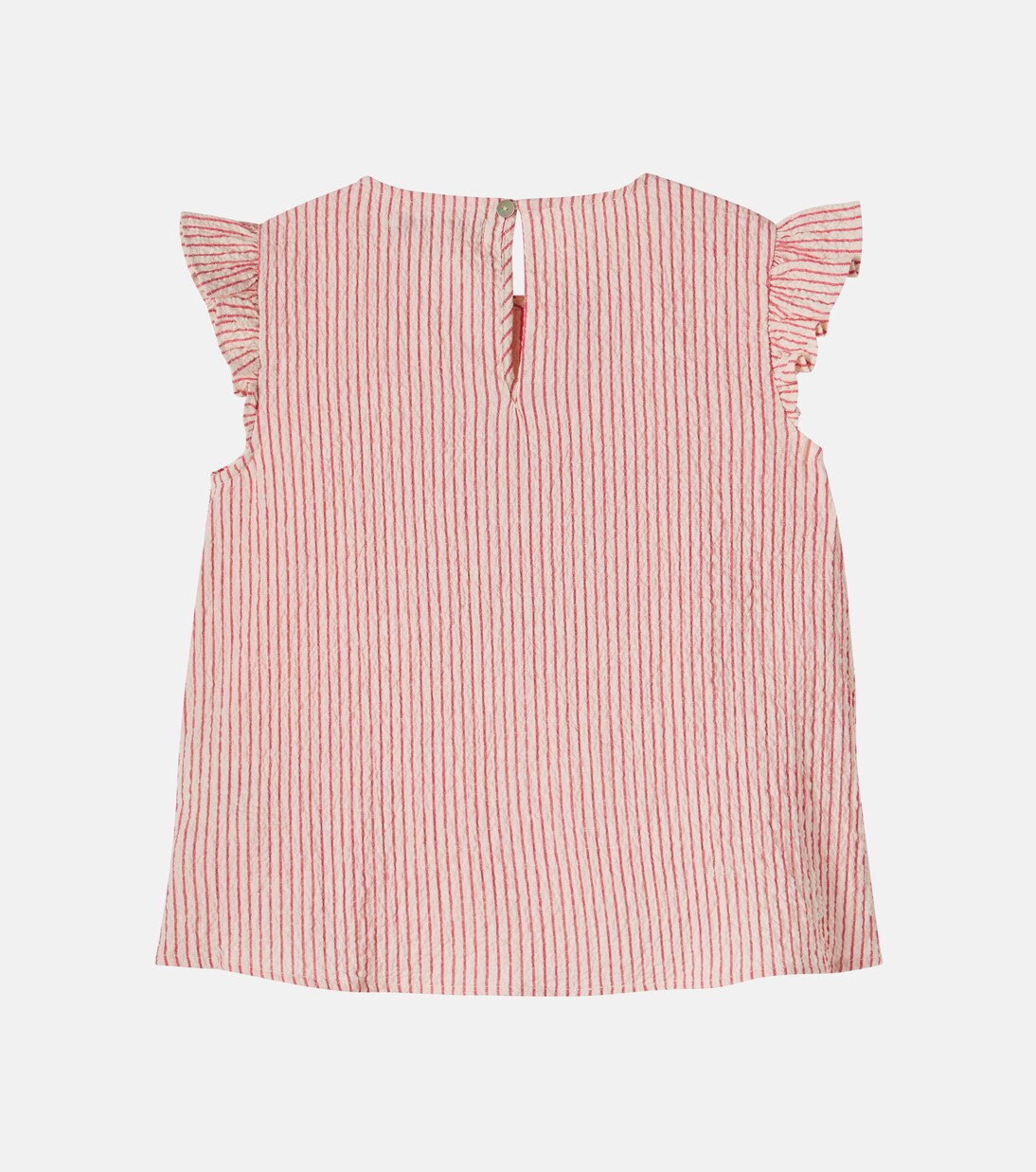 Ellie ruffled striped cotton seersucker top | Konges Sløjd