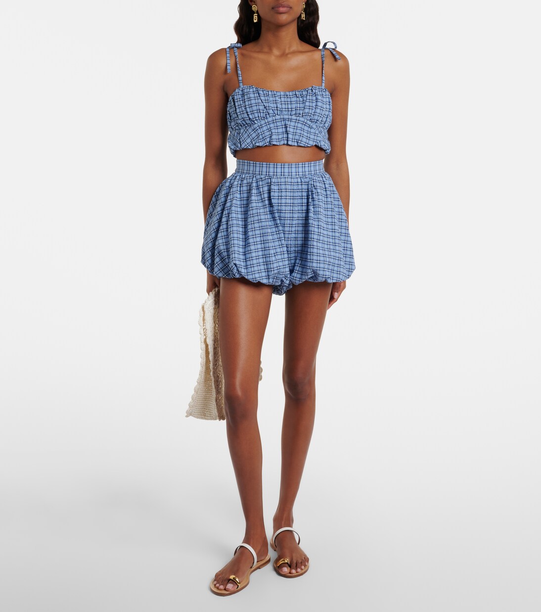 Shorts Mira de algodón a cuadros | Faithfull