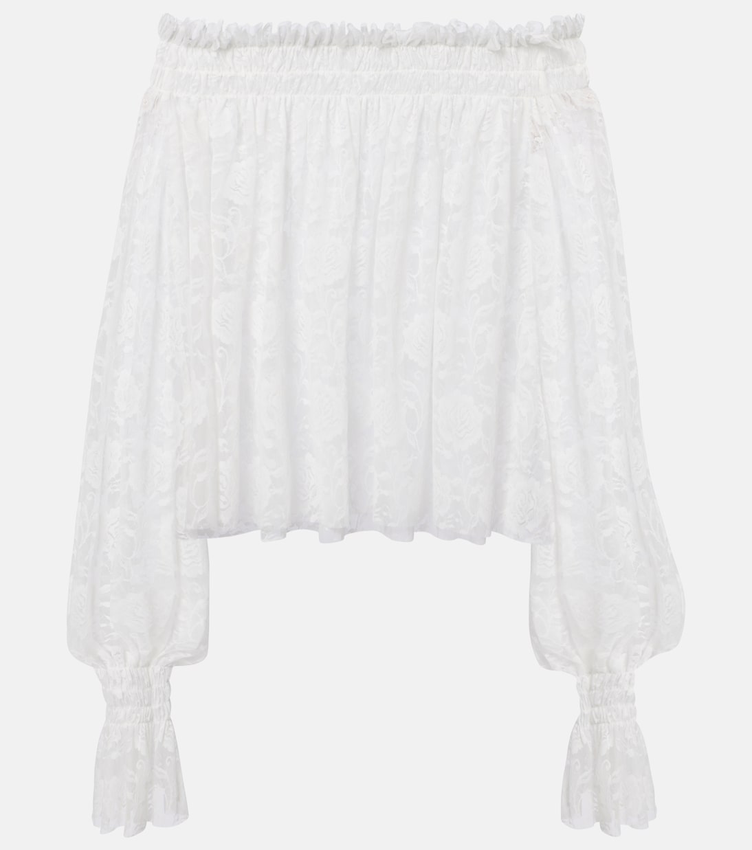 Off-Shoulder-Top aus Spitze | Norma Kamali