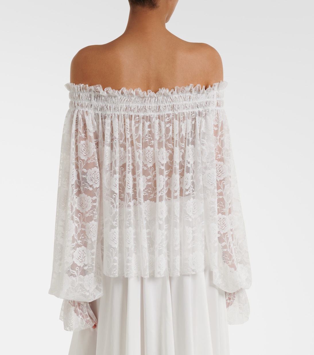 Off-Shoulder-Top aus Spitze | Norma Kamali