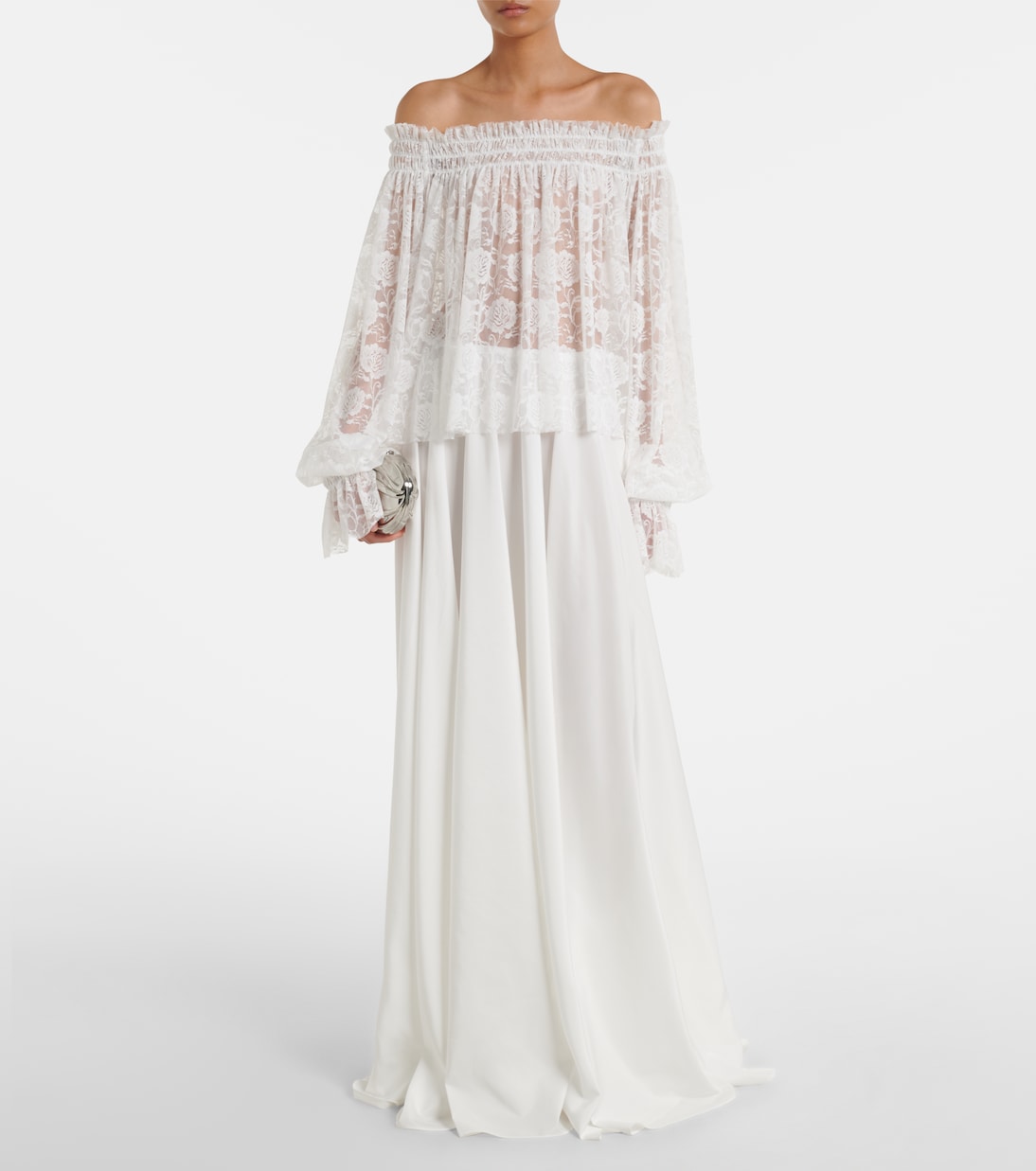 Off-Shoulder-Top aus Spitze | Norma Kamali