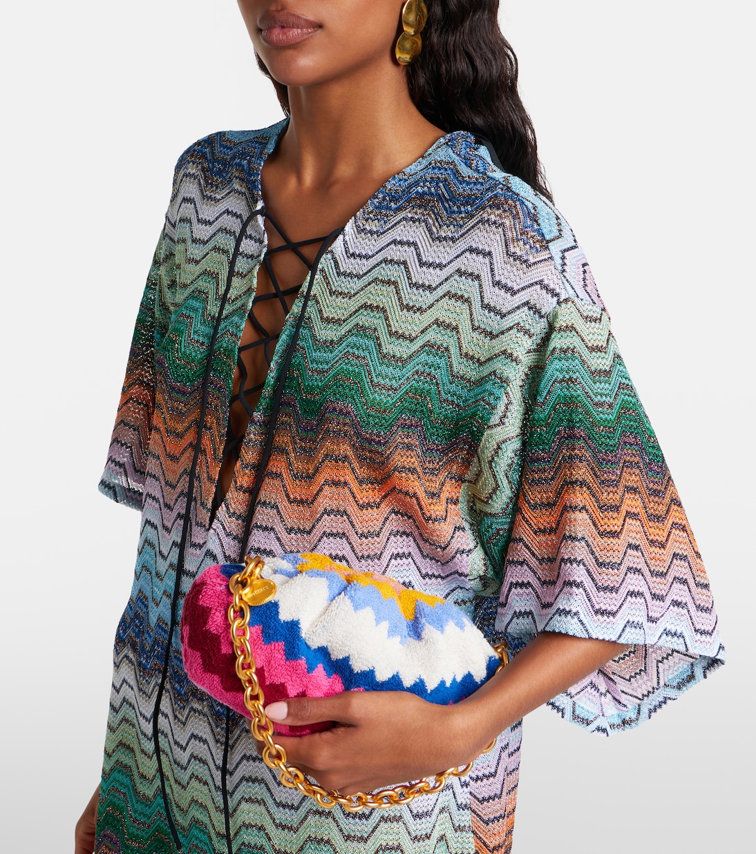 Zigzag Small terry clutch | Missoni