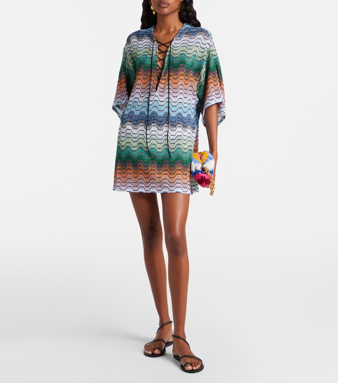 Zigzag Small terry clutch | Missoni