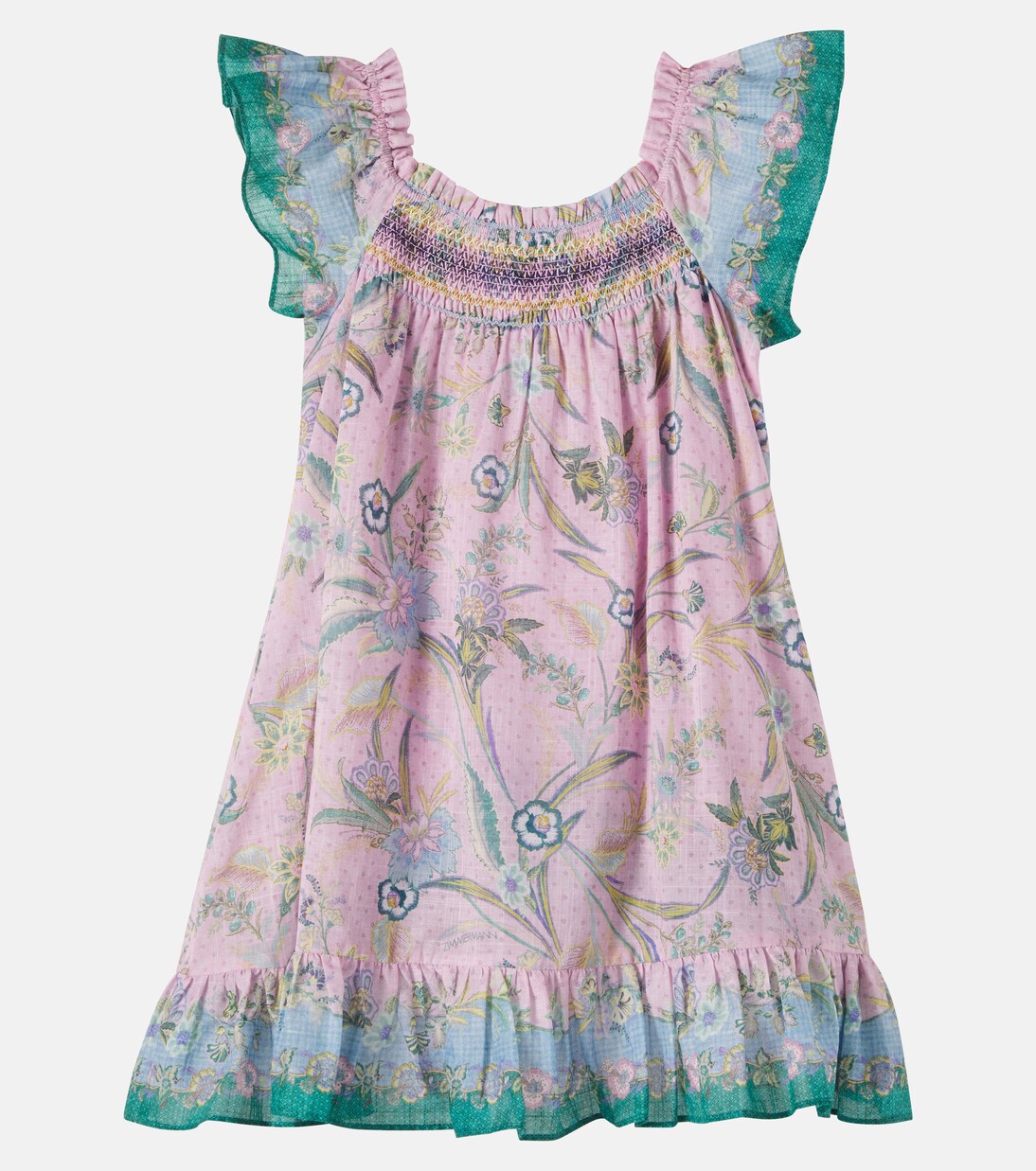 Floral smocked cotton dress | Zimmermann Kids