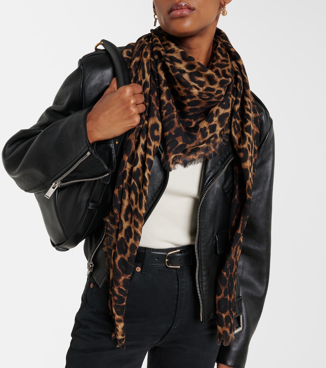 Pañuelo de lana estampado | Saint Laurent