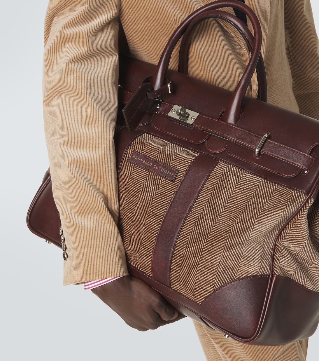 Sac de voyage en toile et cuir | Brunello Cucinelli