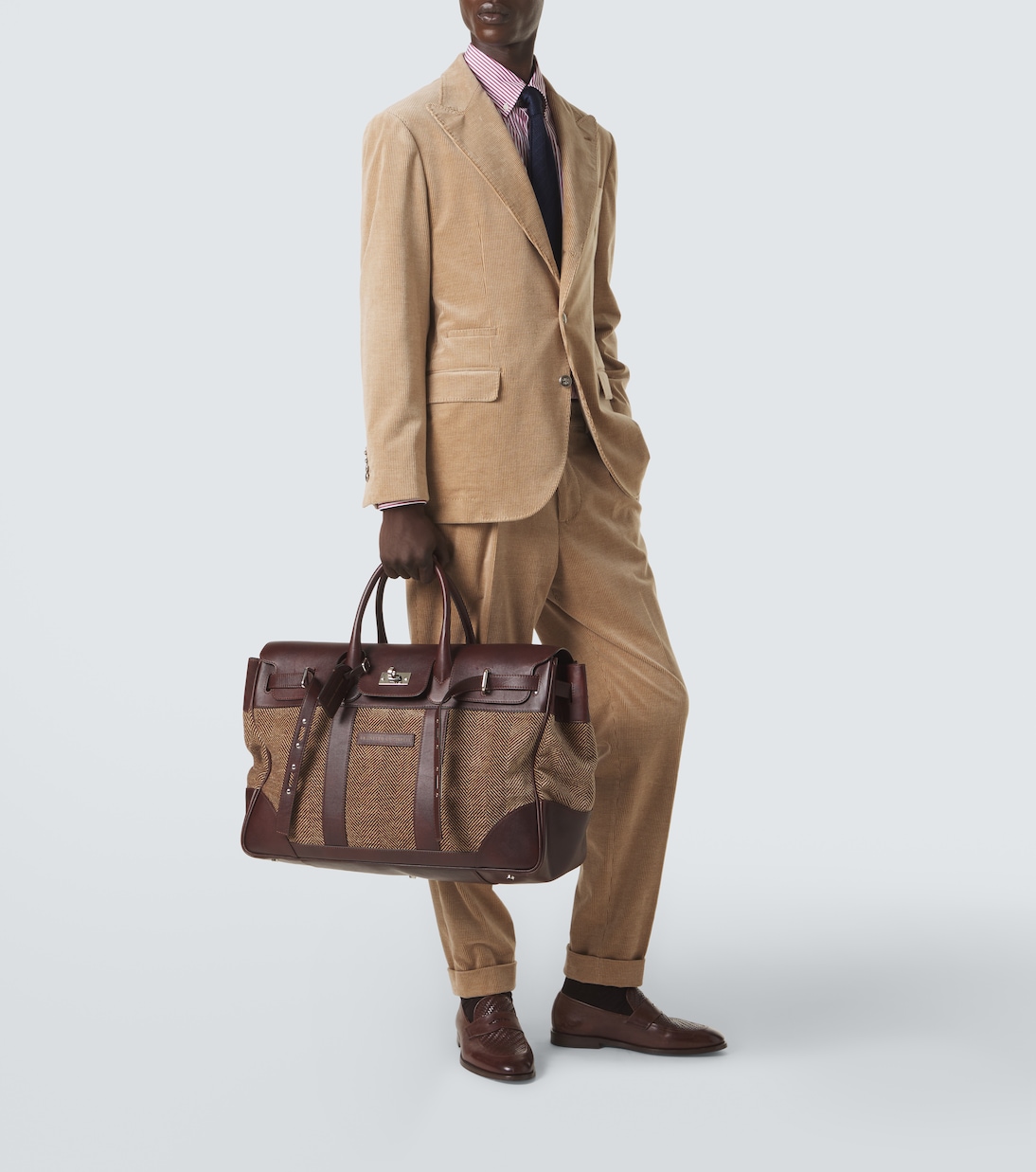 Sac de voyage en toile et cuir | Brunello Cucinelli