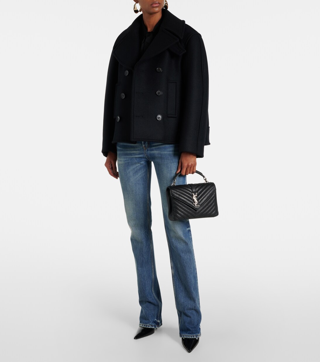 Schultertasche Collège Medium aus Leder | Saint Laurent