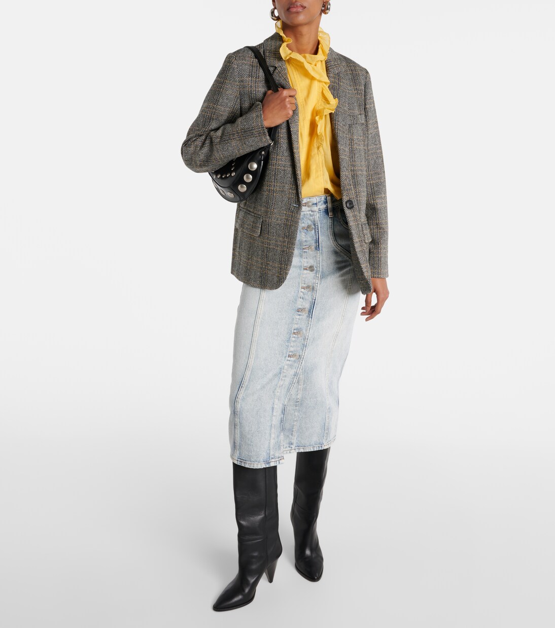 Blazer Charly in lana a quadri | Marant Etoile