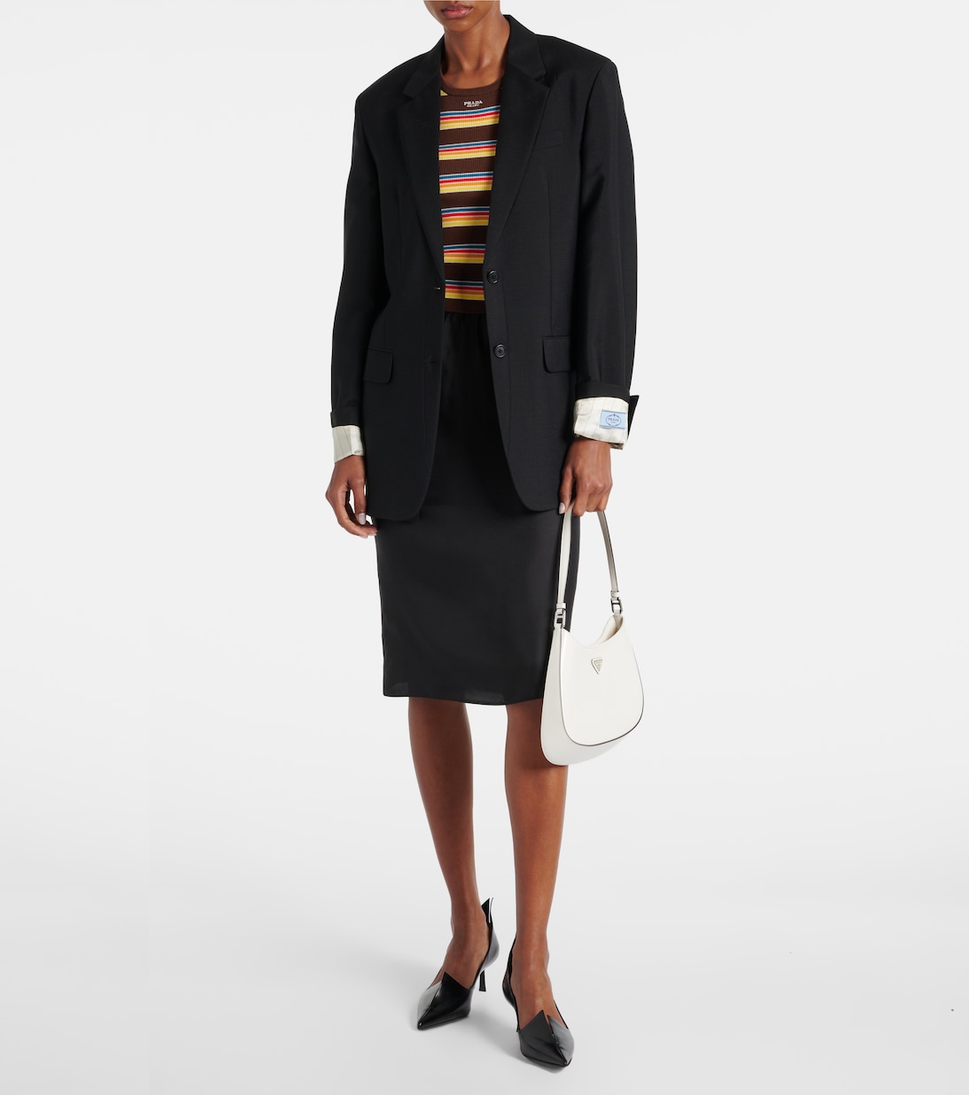 Cleo Small leather shoulder bag | Prada