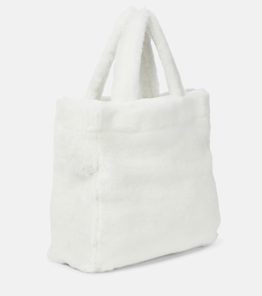 Medium logo shearling tote | Prada