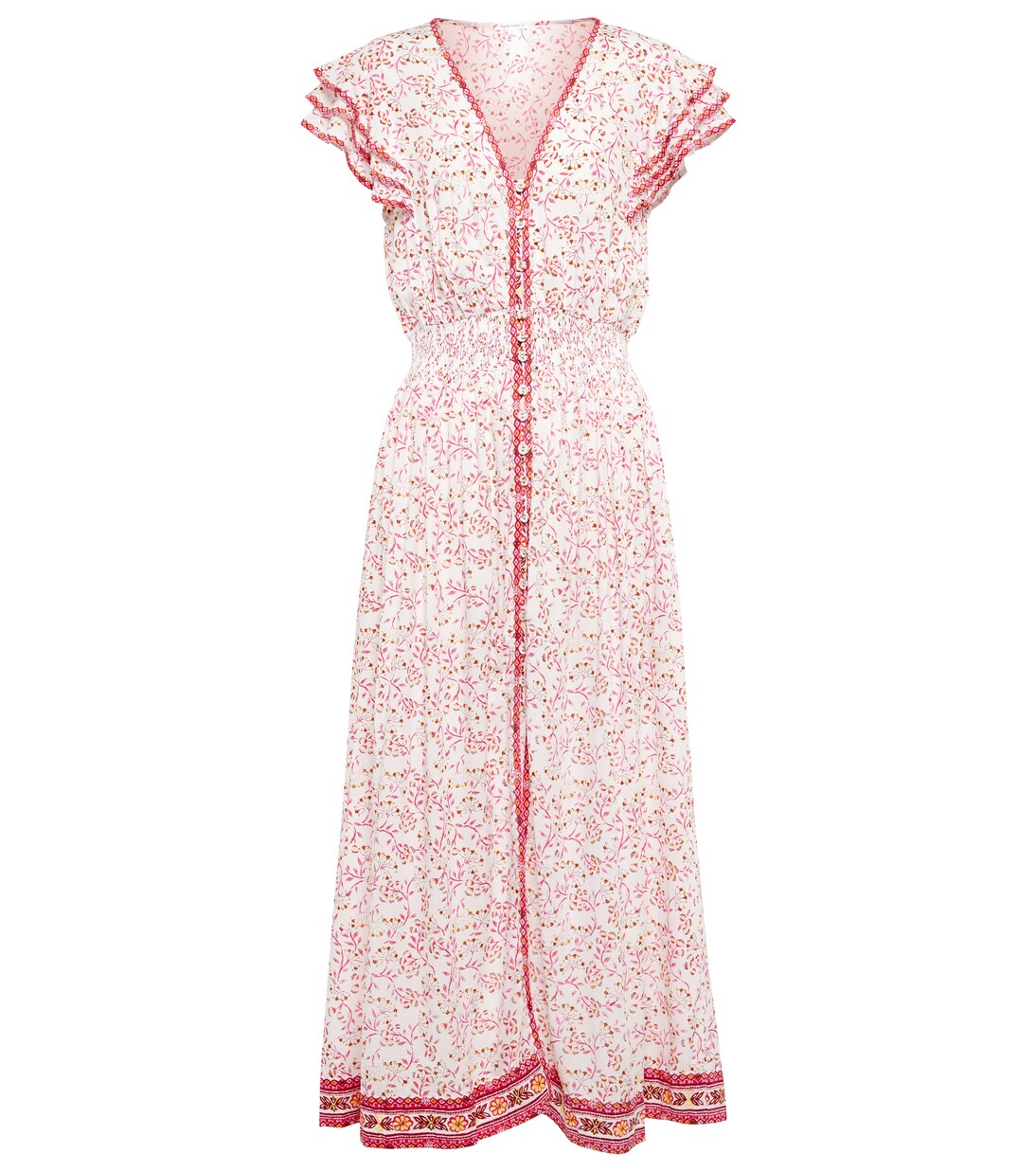 Robe midi Della à fleurs | Poupette St Barth