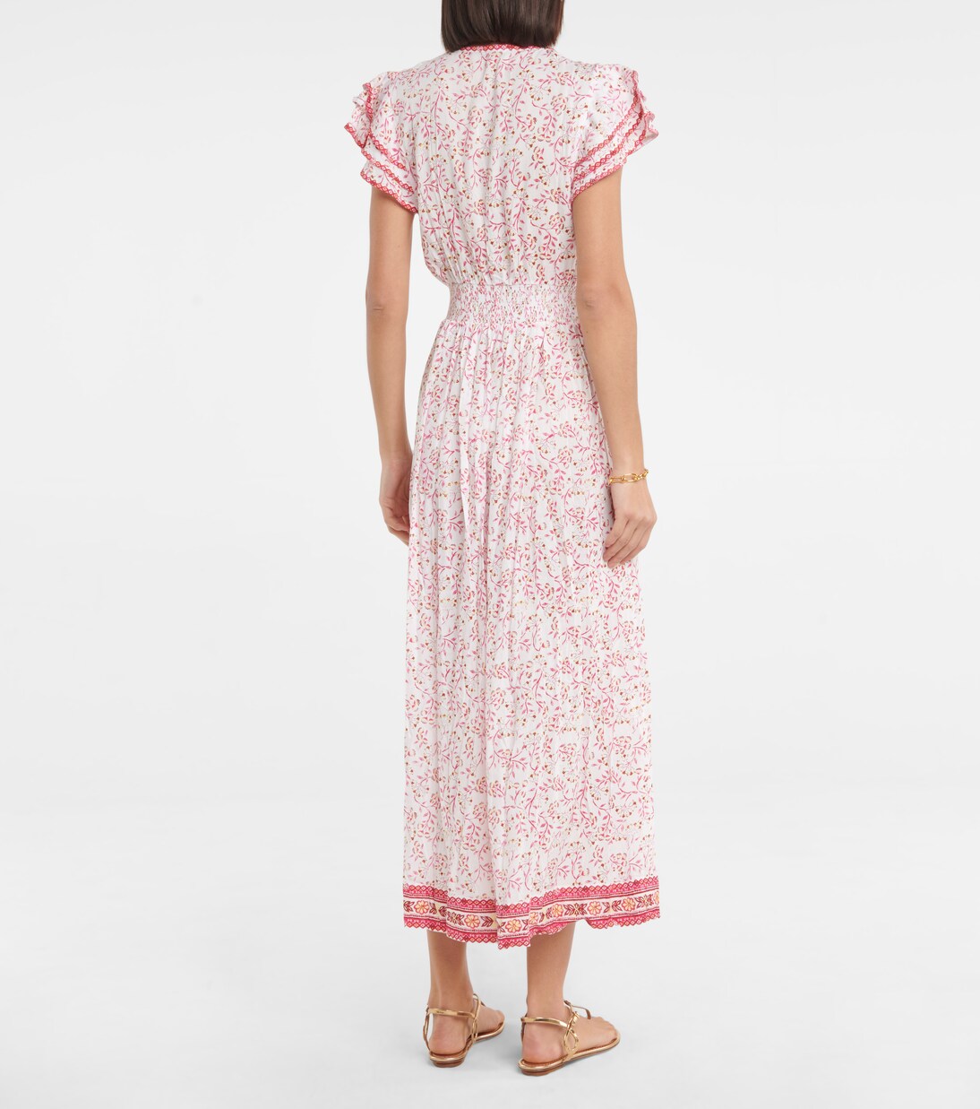 Robe midi Della à fleurs | Poupette St Barth