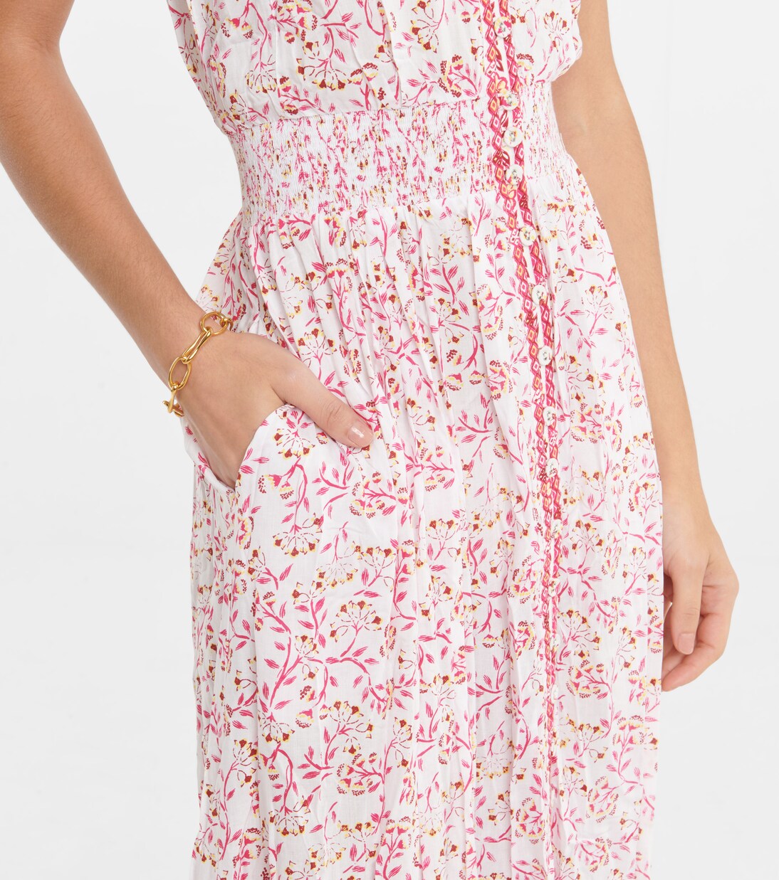 Robe midi Della à fleurs | Poupette St Barth