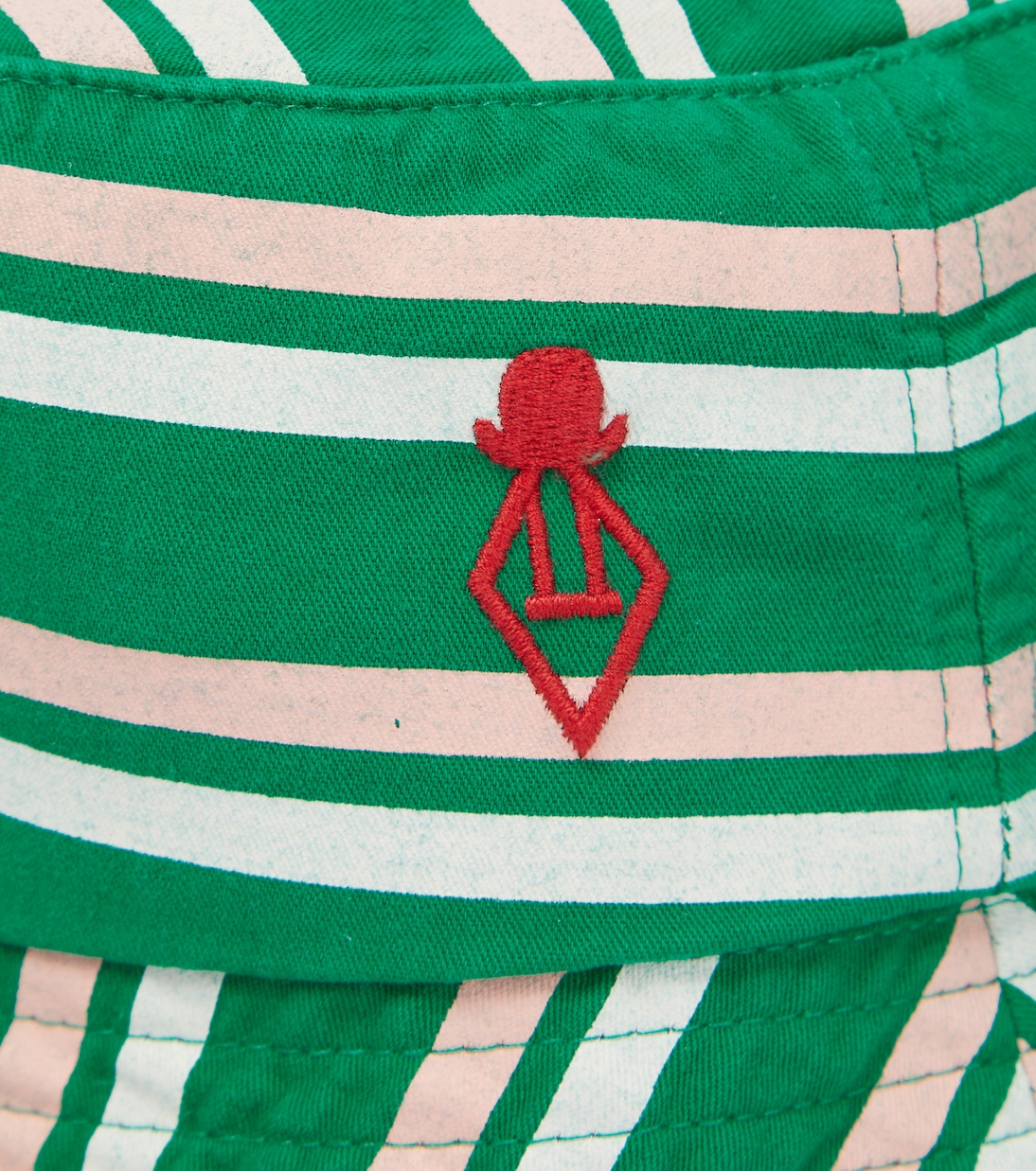 Starfish striped cotton bucket hat | The Animals Observatory