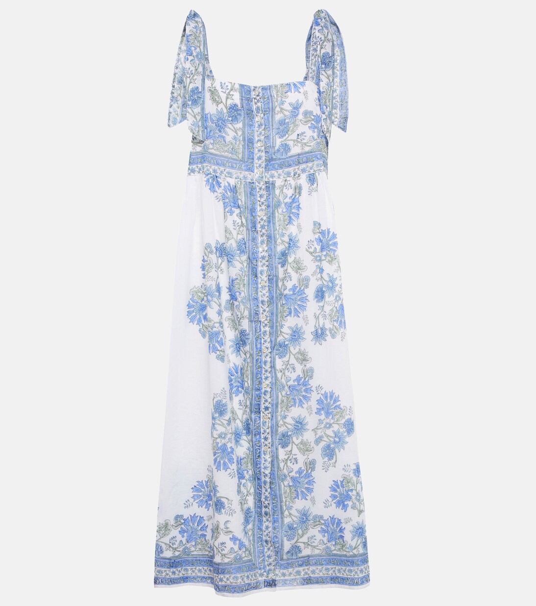 Robe midi en coton à fleurs | Juliet Dunn