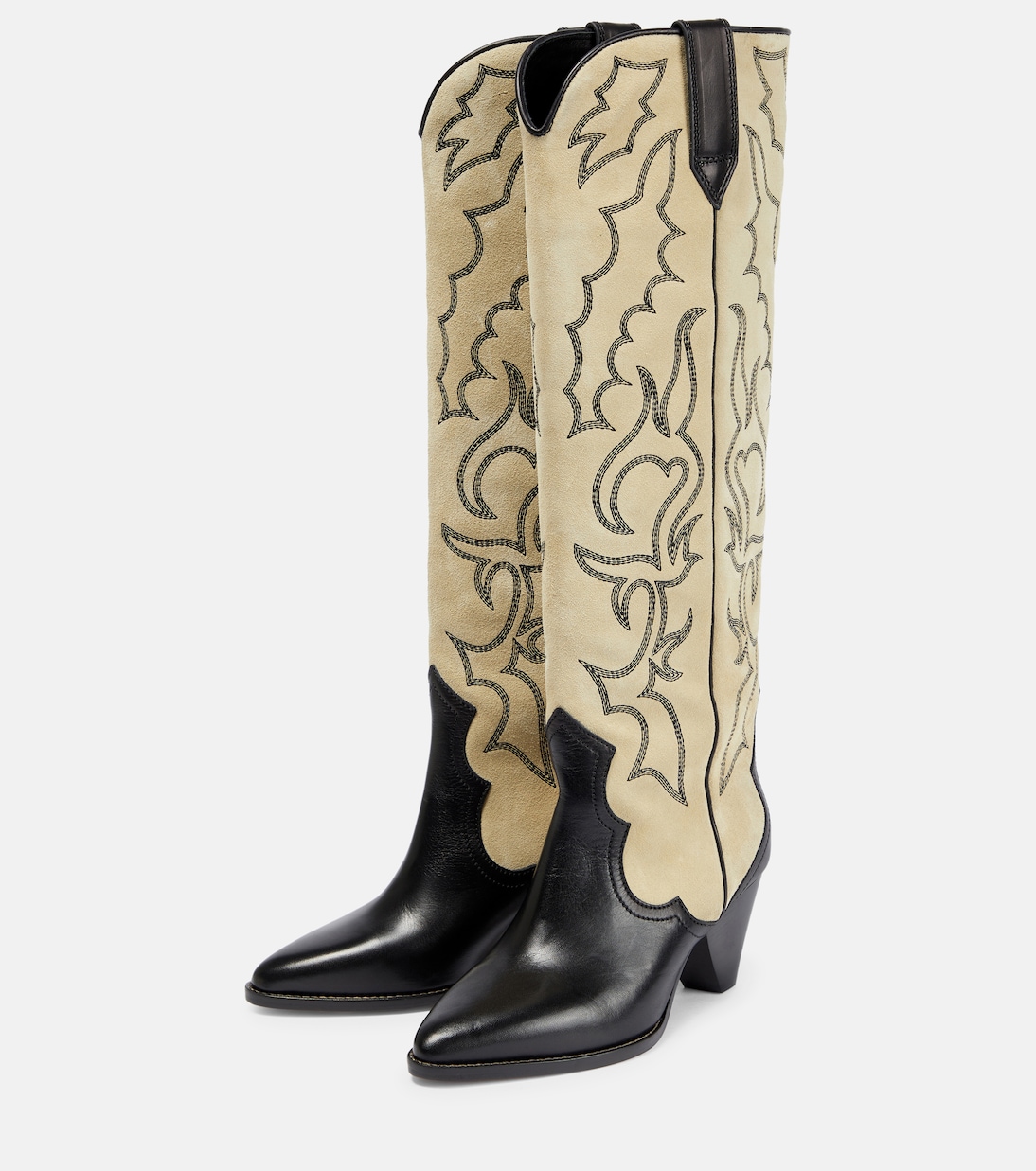 Leila leather and suede cowboy boots | Isabel Marant